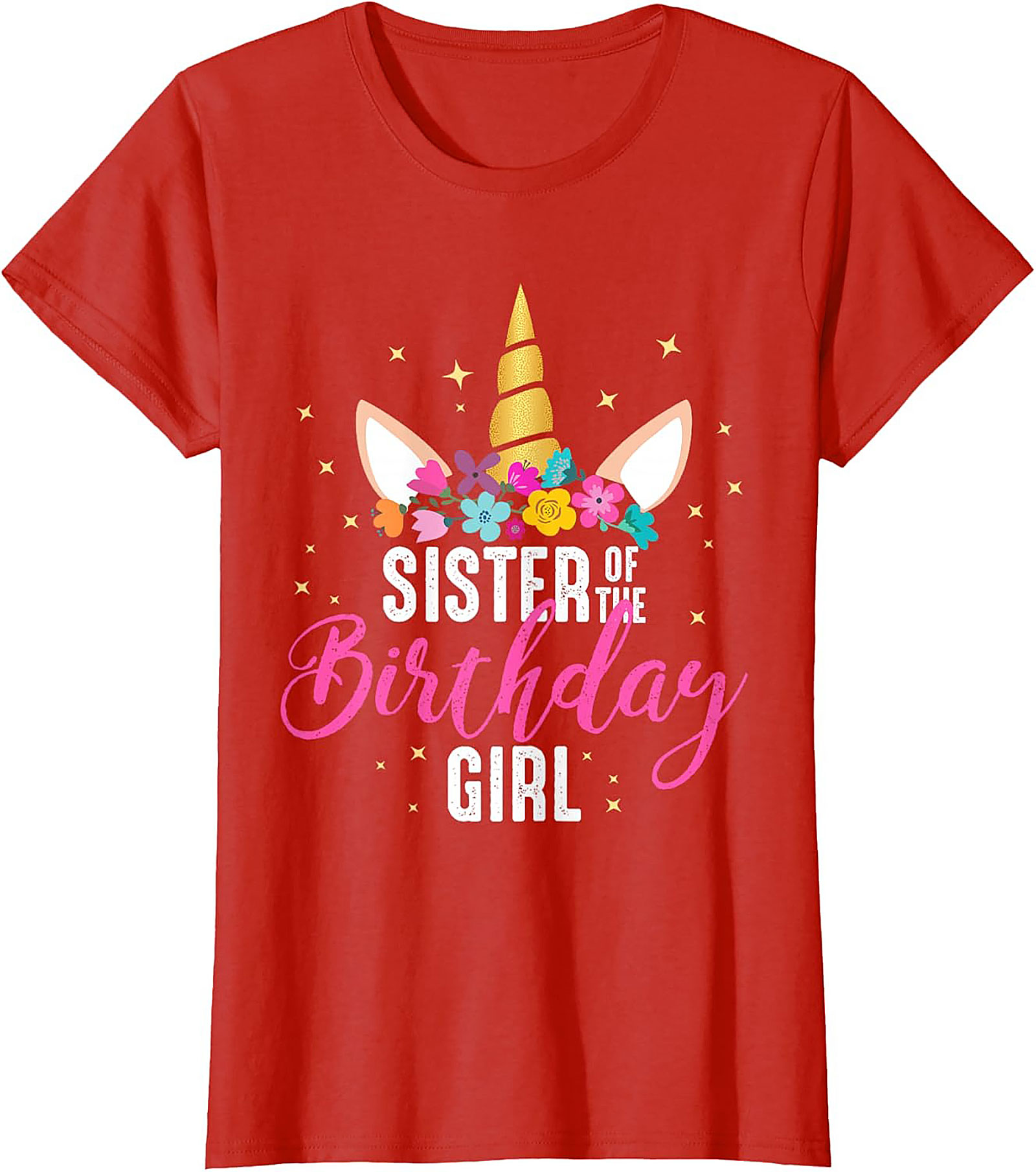 Unicorn Sister of the Birthday Girl T-shirt | Funny Tee