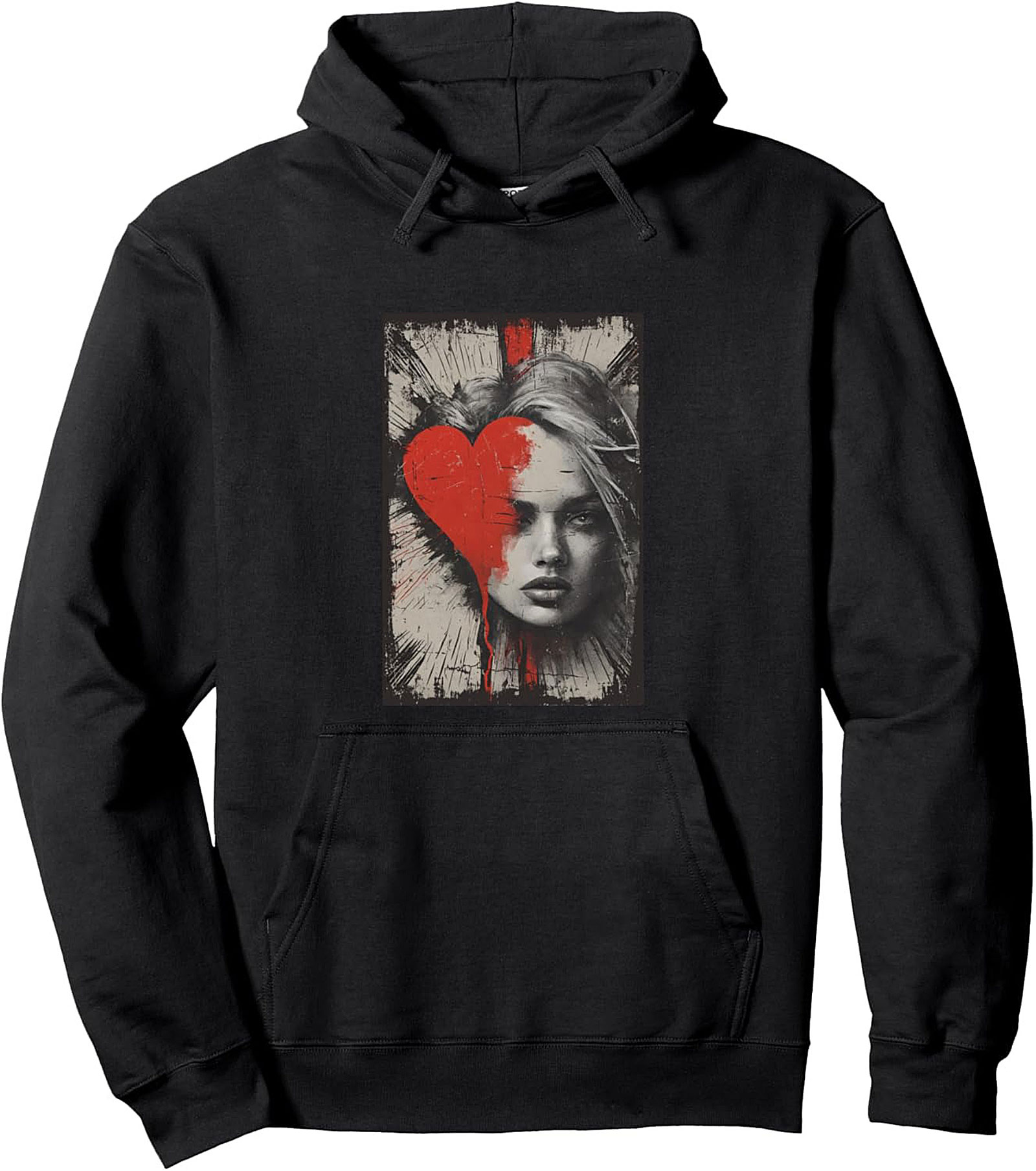 Dark Romance Graphic Pullover Hoodie Cozy Streetwear