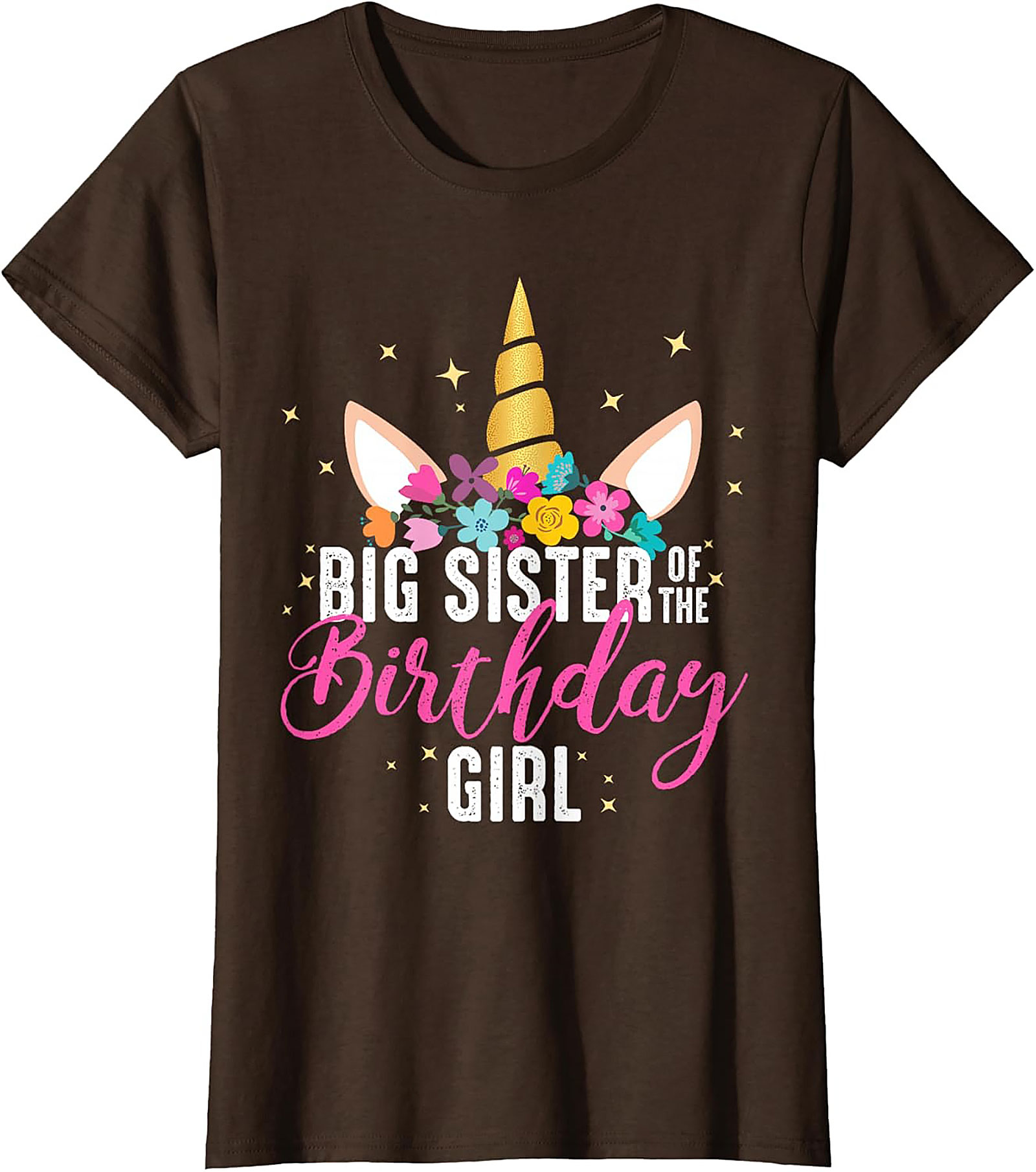 Big Sister Birthday Girl T-shirt | Unicorn Sibling Tee Gift