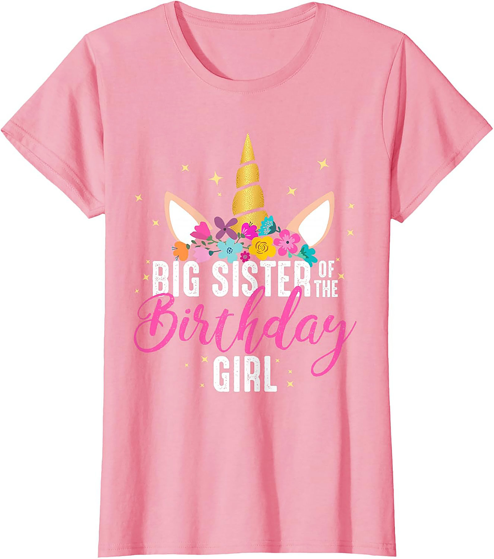Big Sister Birthday Girl T-shirt | Unicorn Sibling Tee Gift