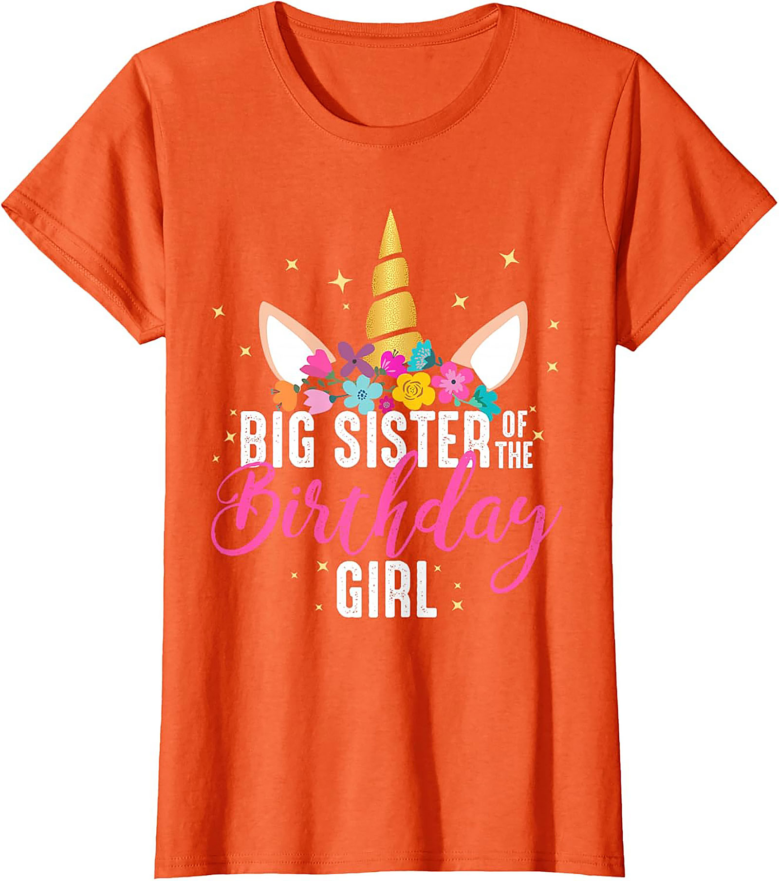 Big Sister Birthday Girl T-shirt | Unicorn Sibling Tee Gift