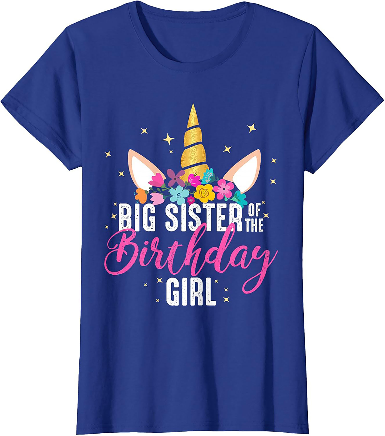 Big Sister Birthday Girl T-shirt | Unicorn Sibling Tee Gift