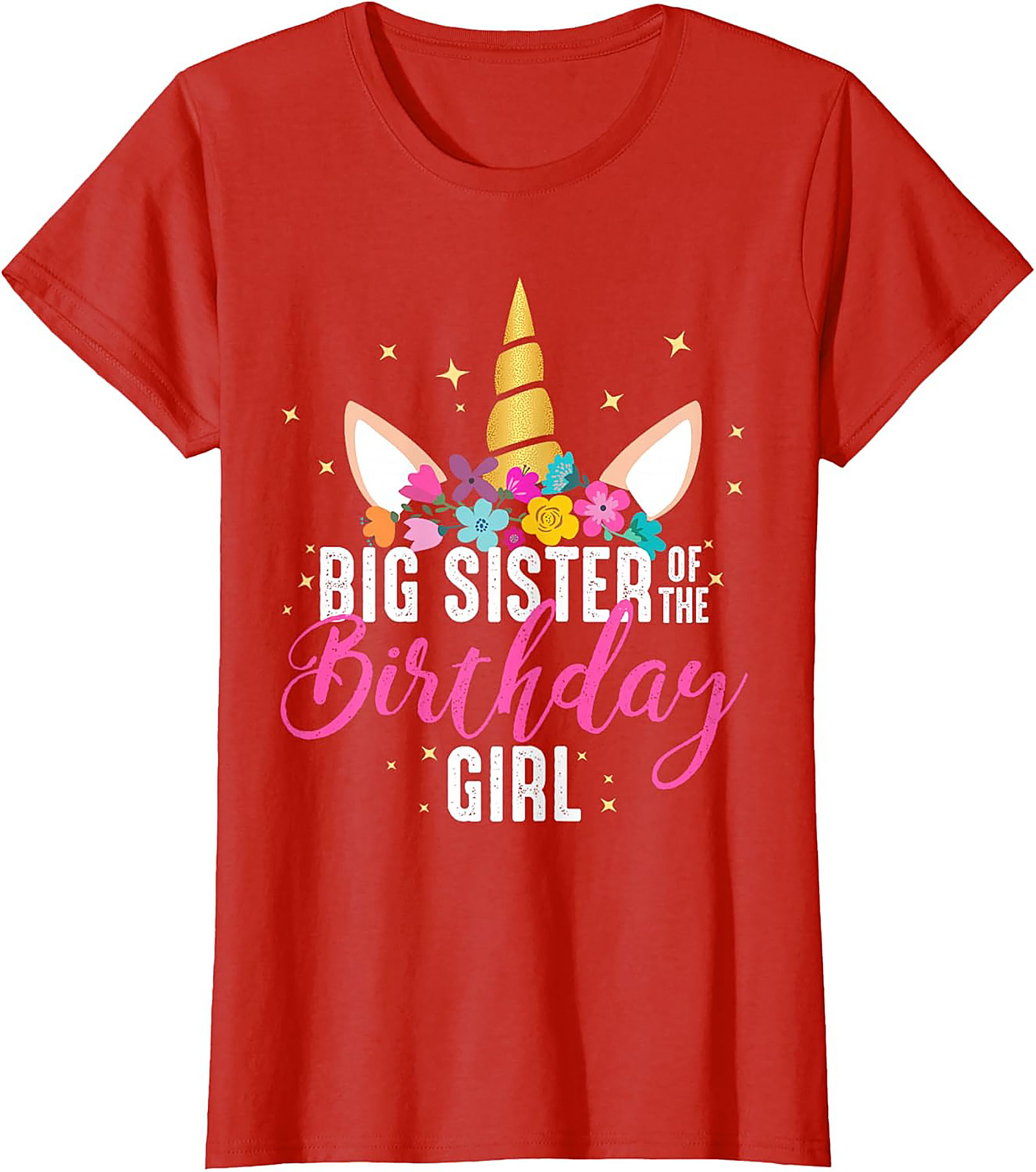 Big Sister Birthday Girl T-shirt | Unicorn Sibling Tee Gift