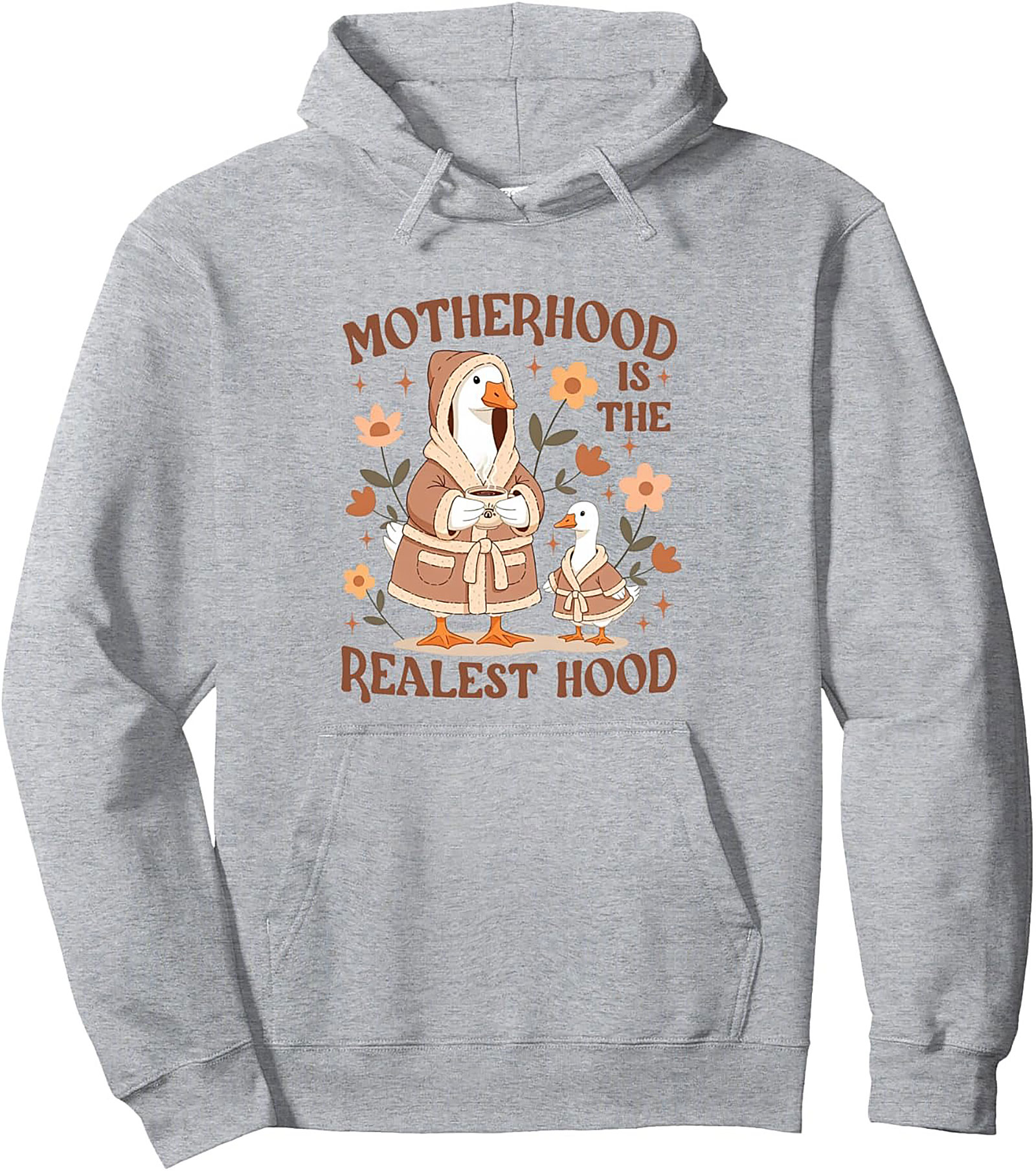 Cozy Motherhood Pullover Hoodie Realest Hood Graphic Gift