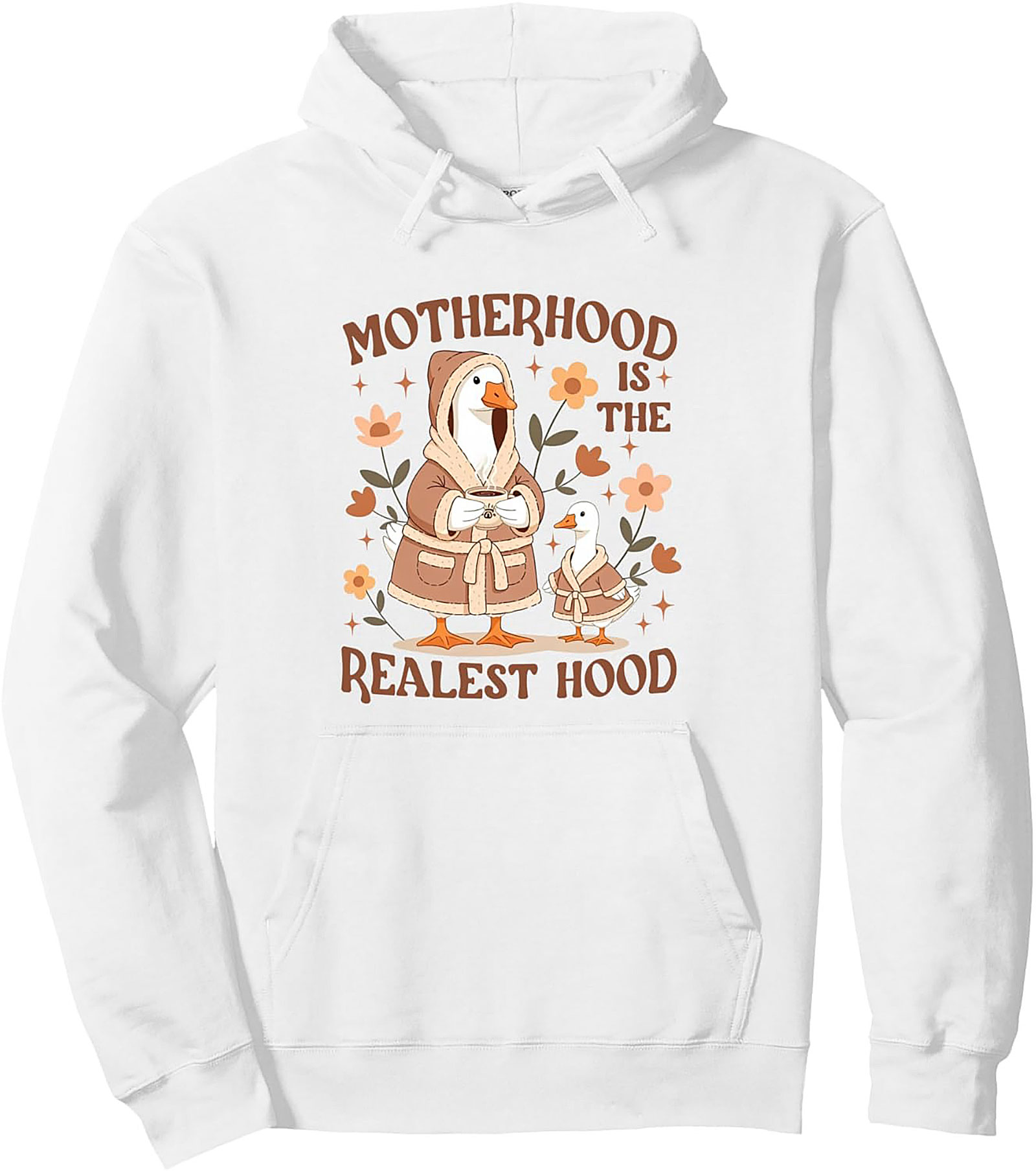 Cozy Motherhood Pullover Hoodie Realest Hood Graphic Gift