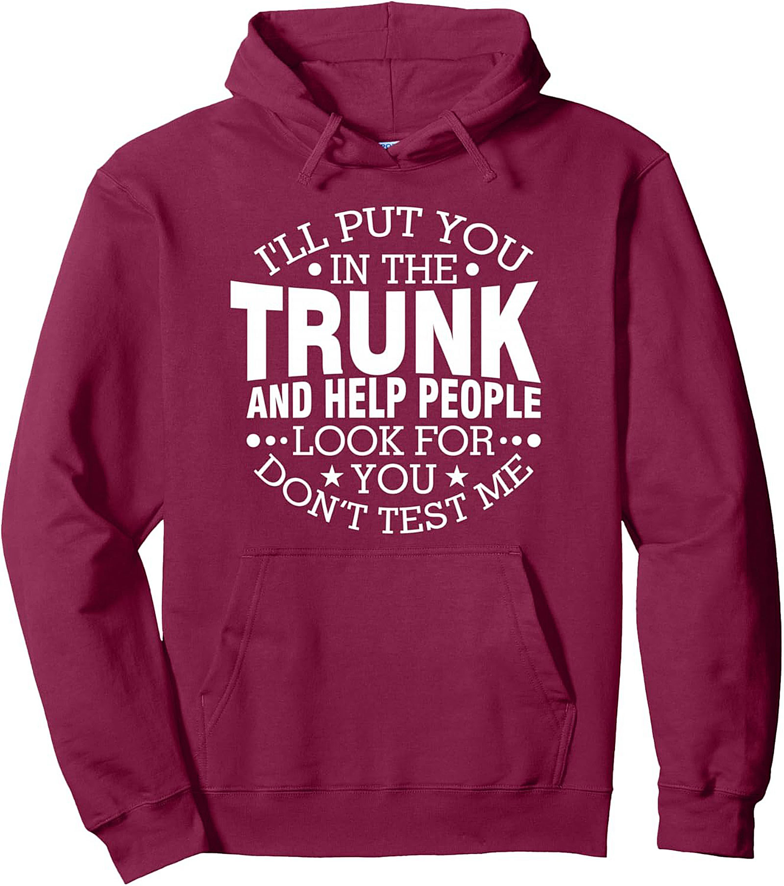 Dark Humor Sarcastic Pullover Hoodie Don't Test Me Gift