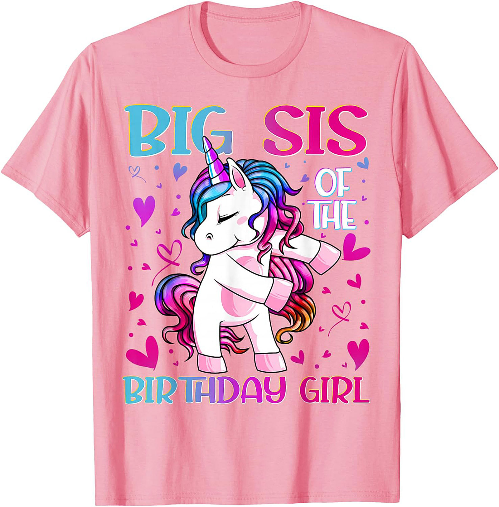 Big Sis Unicorn Birthday Tee | Funny Sister Graphic Shirt