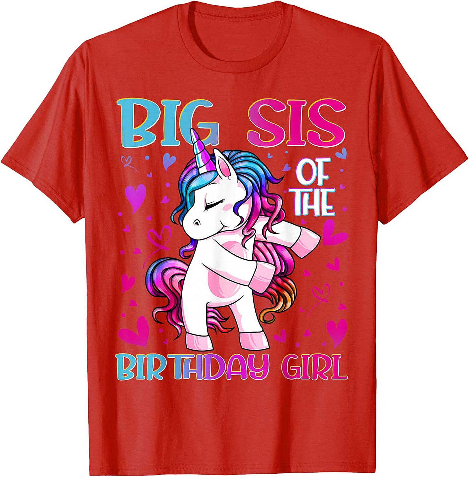 Big Sis Unicorn Birthday Tee | Funny Sister Graphic Shirt