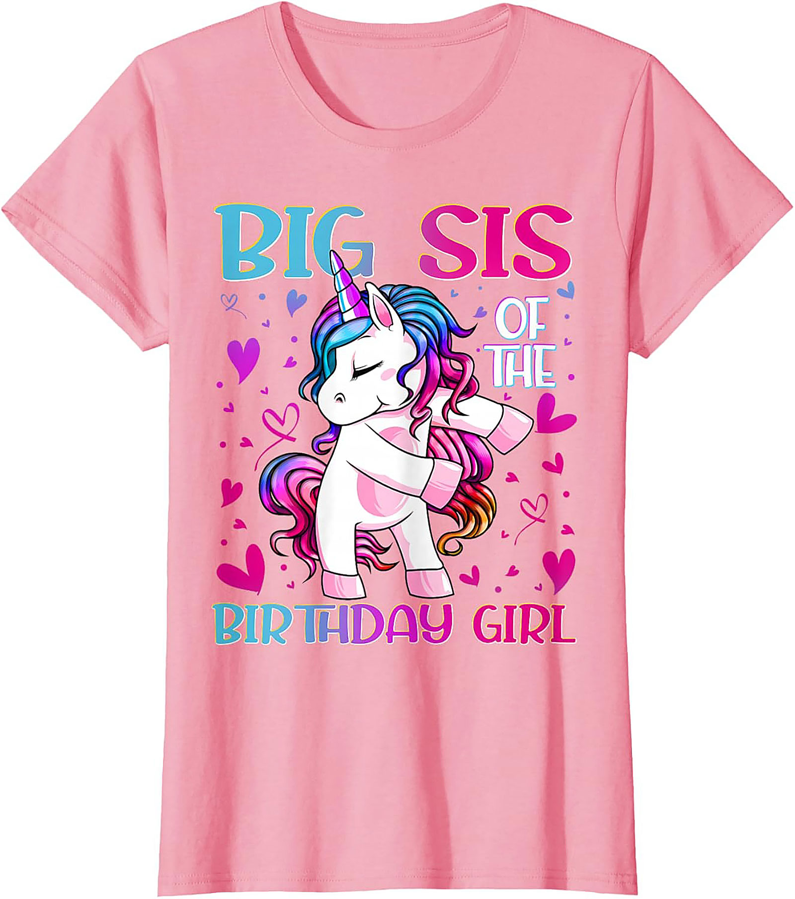 Big Sis Unicorn Birthday Tee | Funny Sister Graphic Shirt