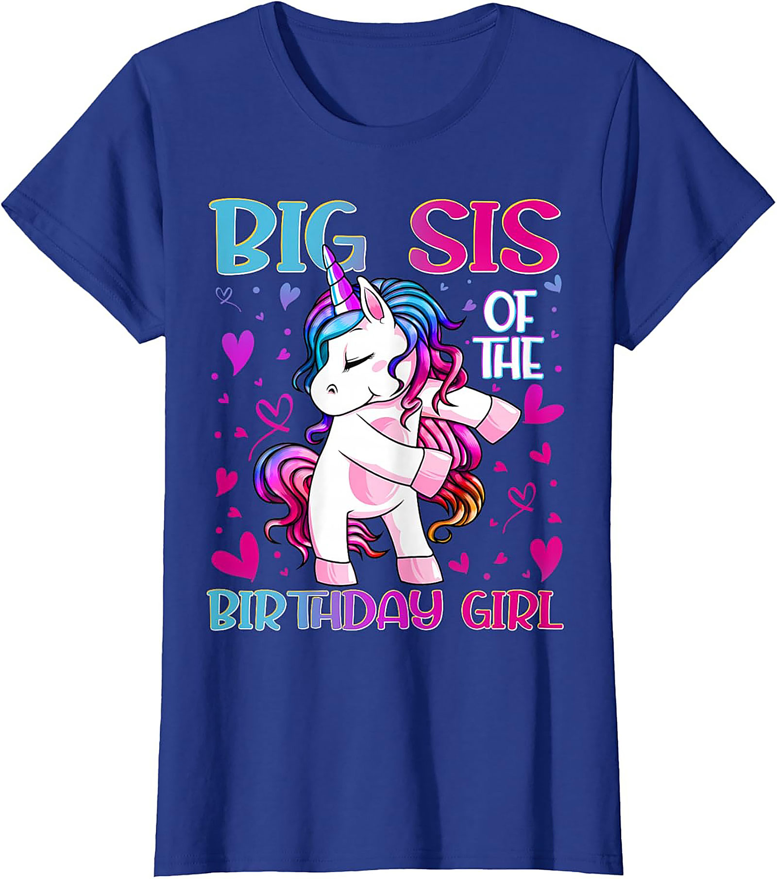 Big Sis Unicorn Birthday Tee | Funny Sister Graphic Shirt