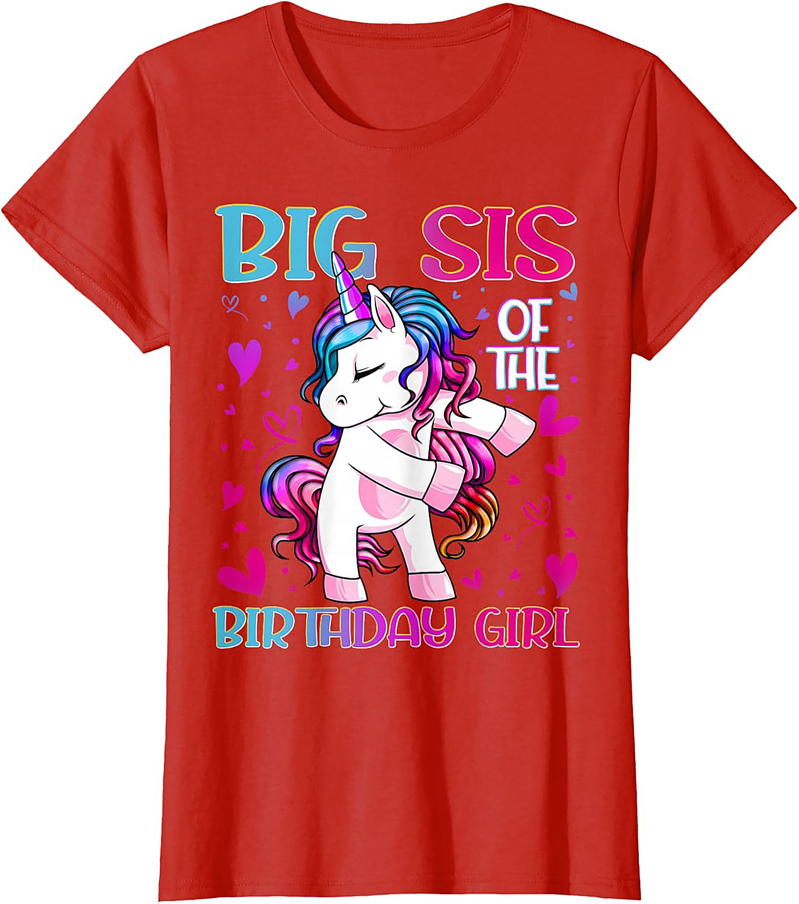 Big Sis Unicorn Birthday Tee | Funny Sister Graphic Shirt