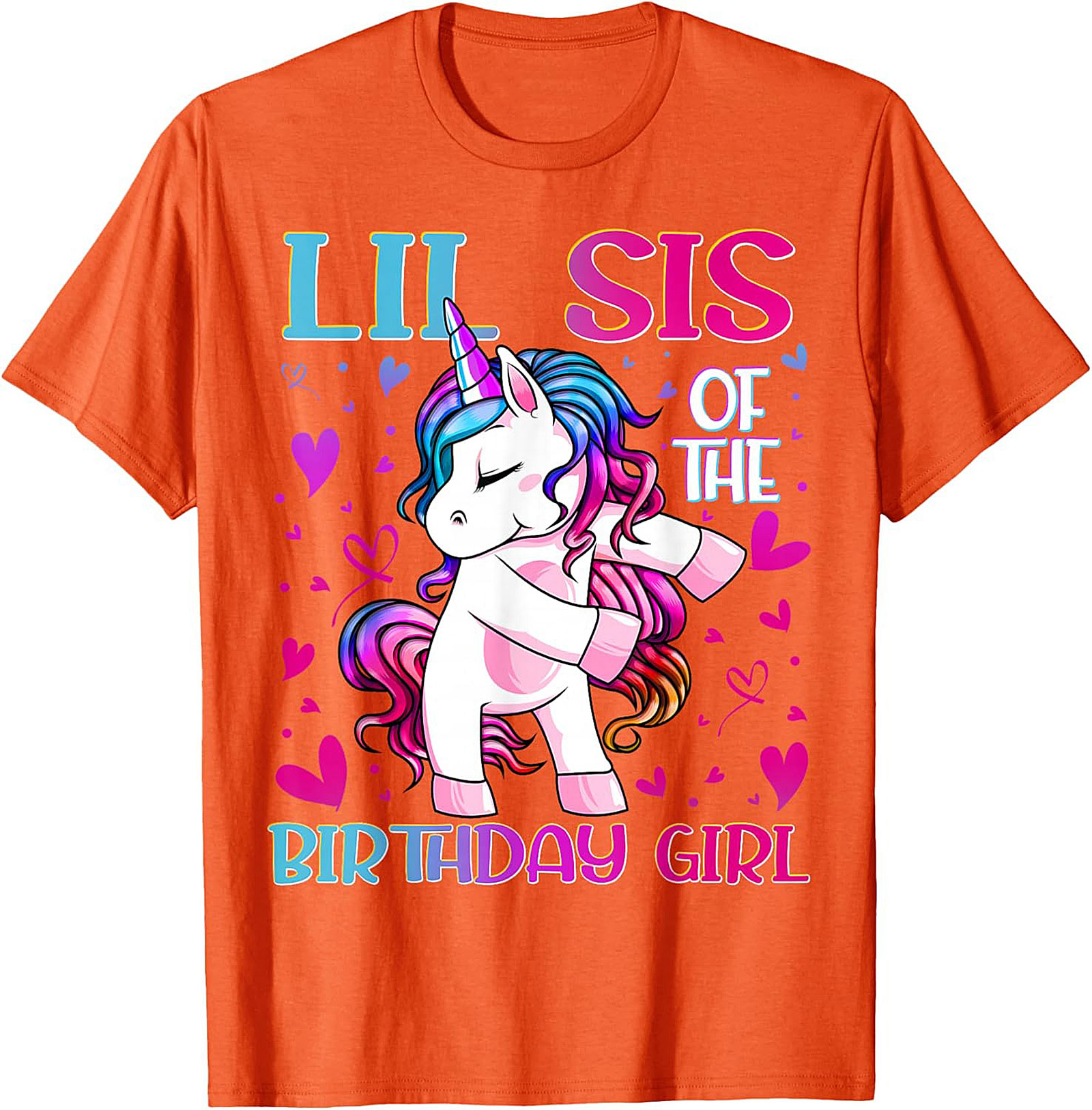 Lil Sis Unicorn Birthday T-shirt - Funny Little Sister Tee