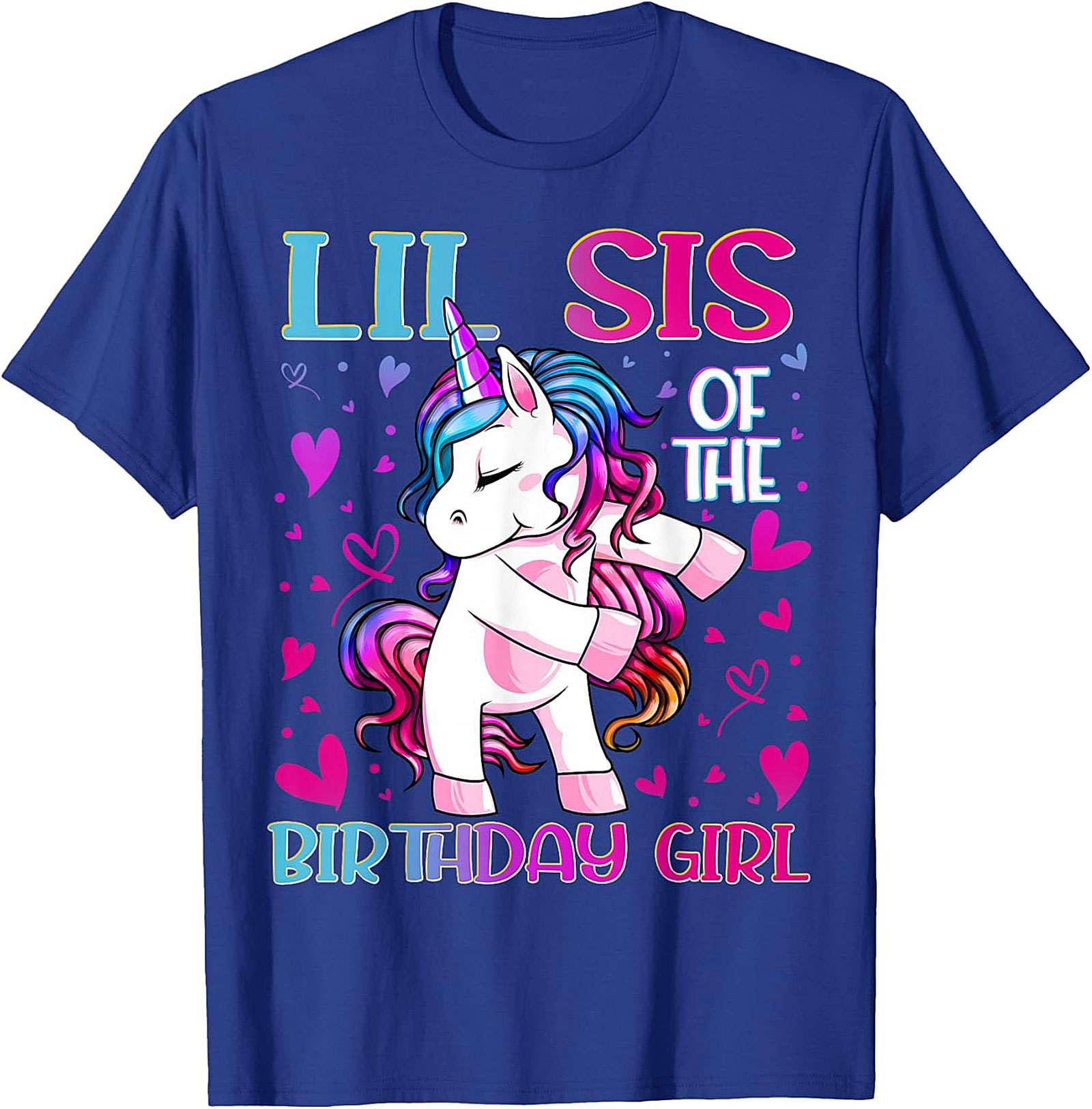 Lil Sis Unicorn Birthday T-shirt - Funny Little Sister Tee