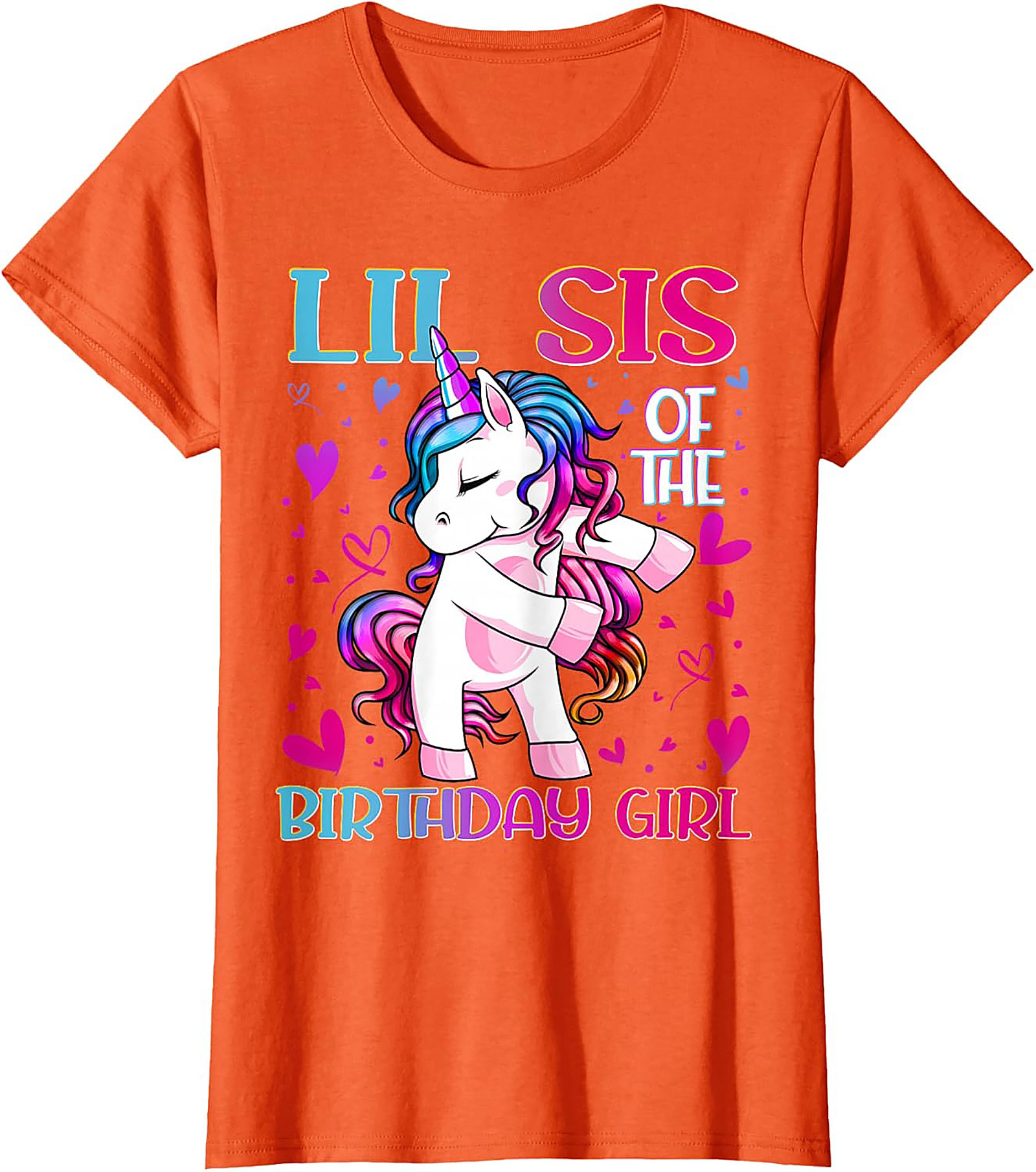 Lil Sis Unicorn Birthday T-shirt - Funny Little Sister Tee