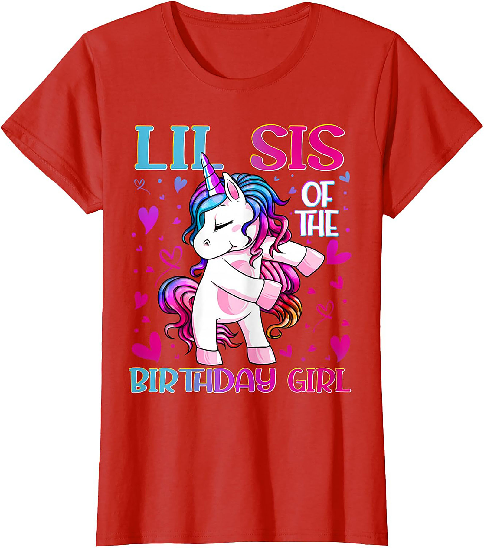 Lil Sis Unicorn Birthday T-shirt - Funny Little Sister Tee