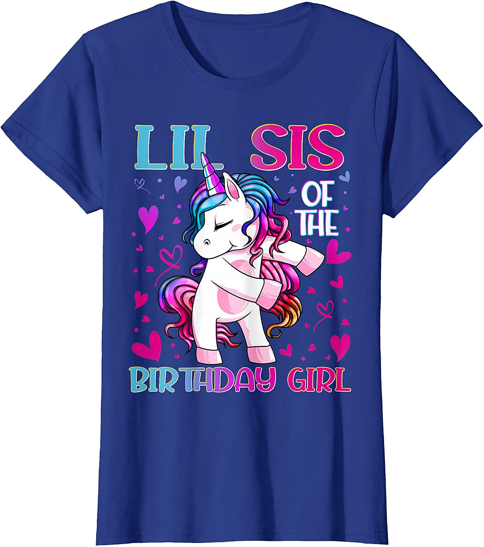 Lil Sis Unicorn Birthday T-shirt - Funny Little Sister Tee