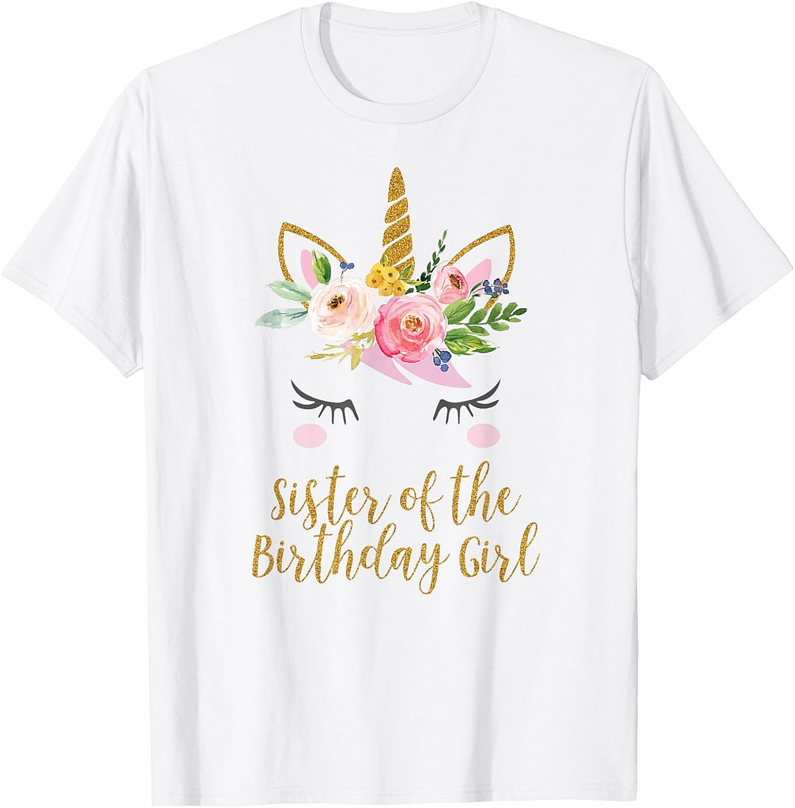 Sister of the Birthday Girl Unicorn T-shirt | Gift Tee