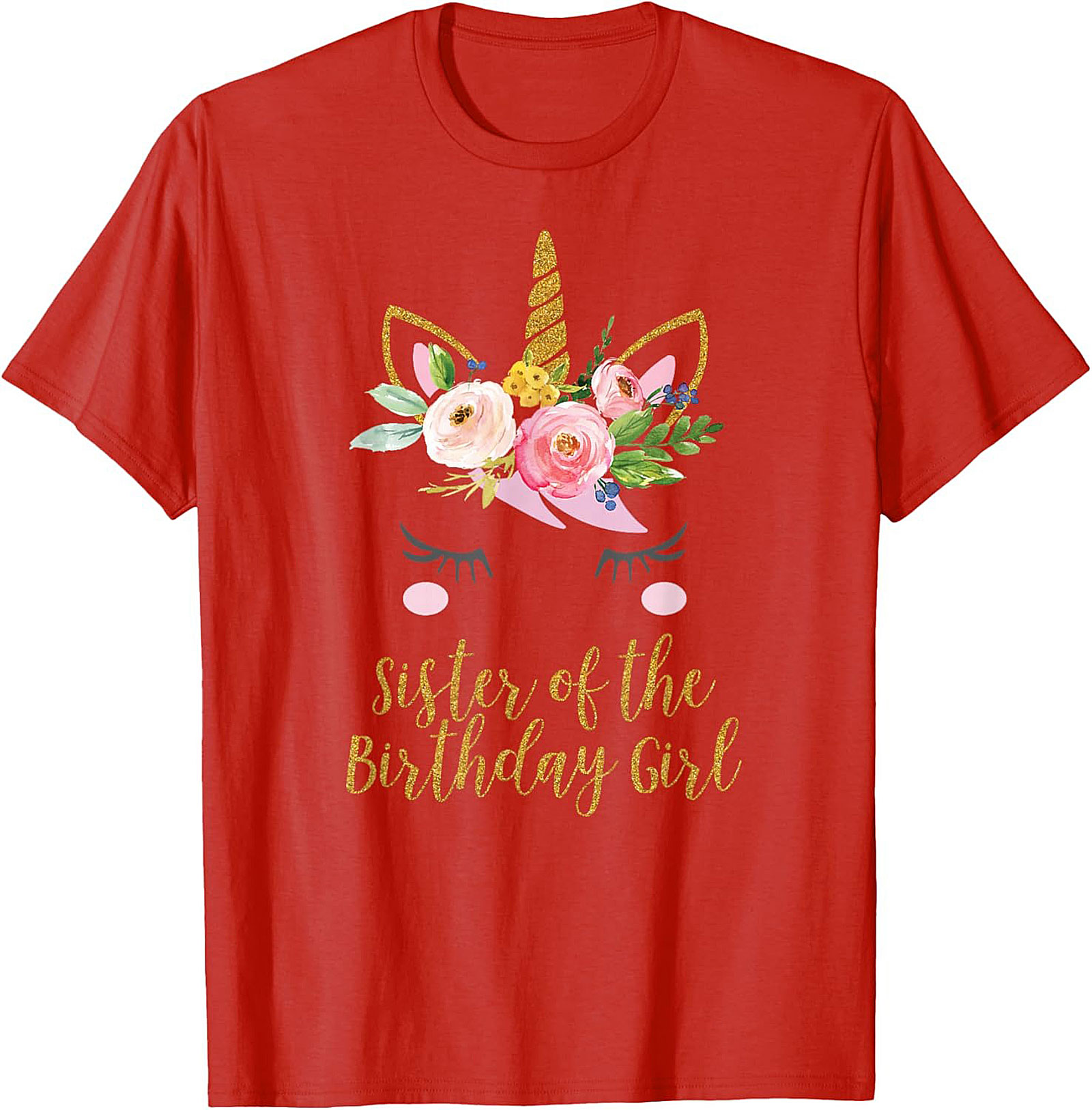 Sister of the Birthday Girl Unicorn T-shirt | Gift Tee