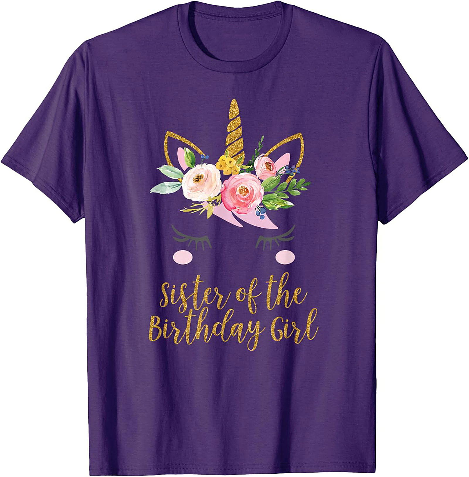 Sister of the Birthday Girl Unicorn T-shirt | Gift Tee