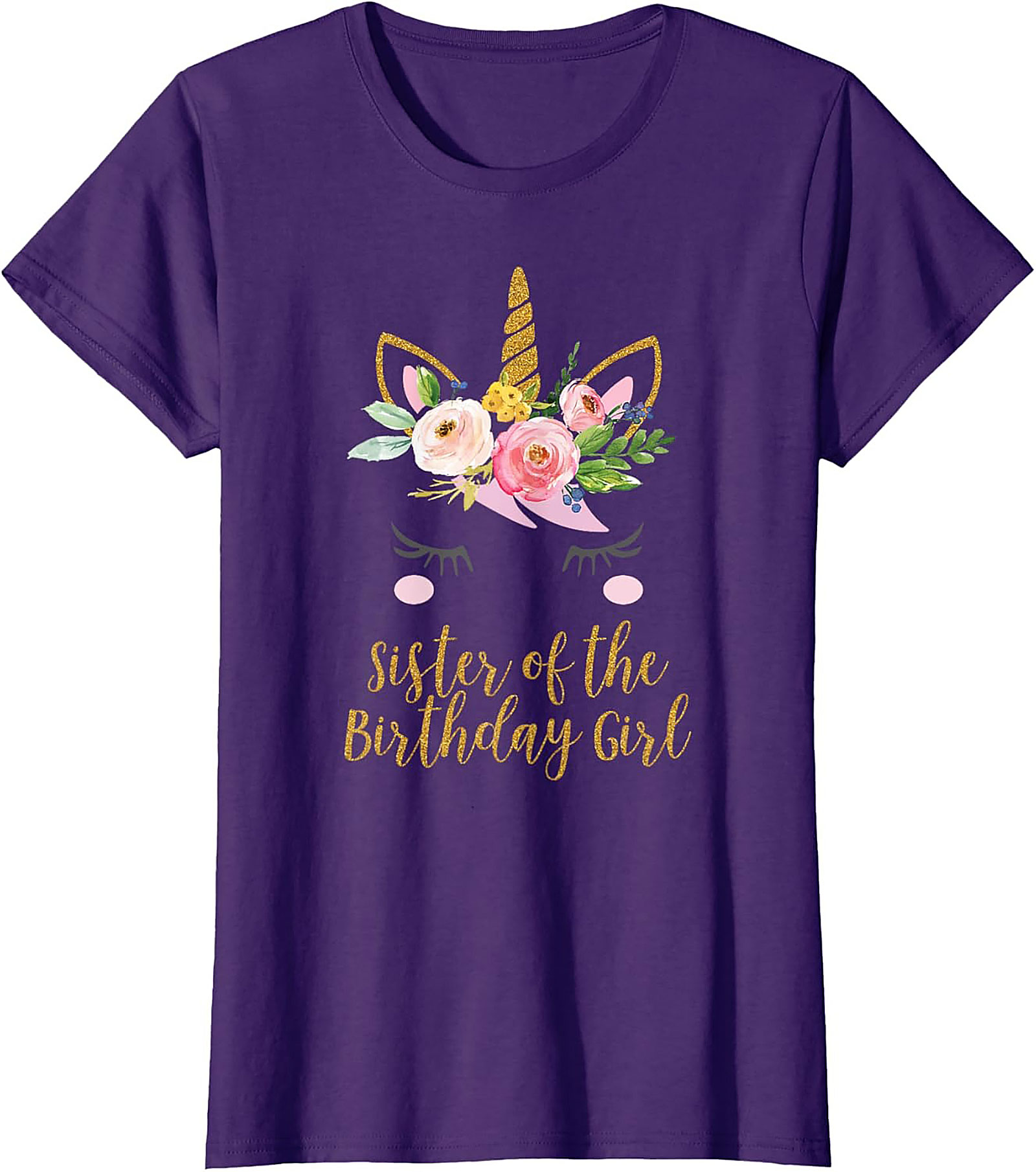 Sister of the Birthday Girl Unicorn T-shirt | Gift Tee