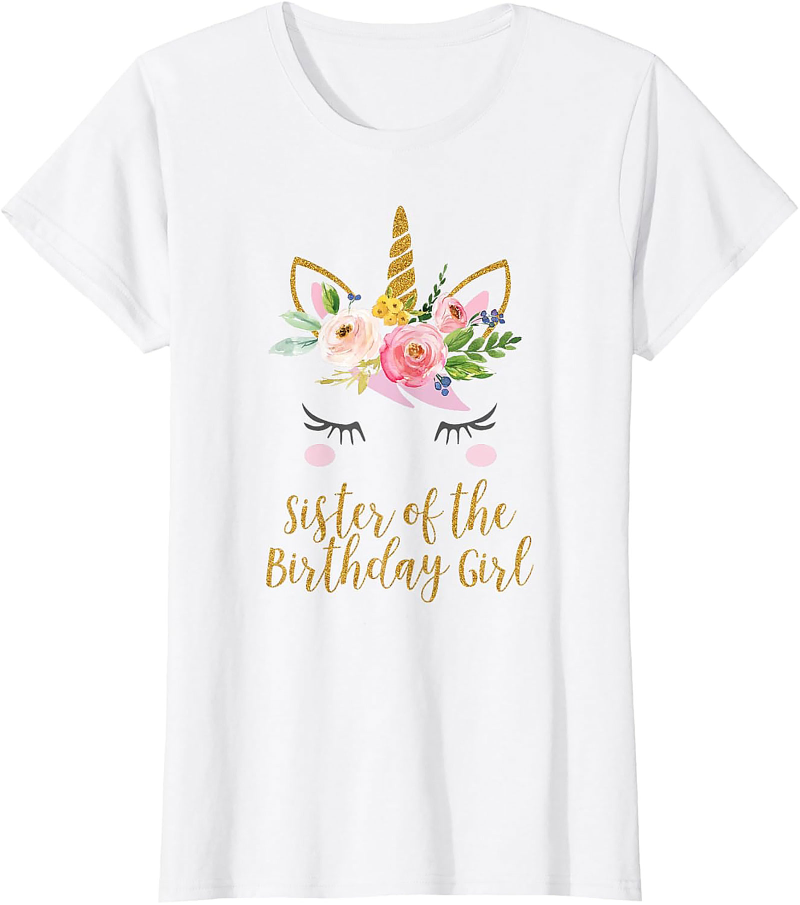 Sister of the Birthday Girl Unicorn T-shirt | Gift Tee