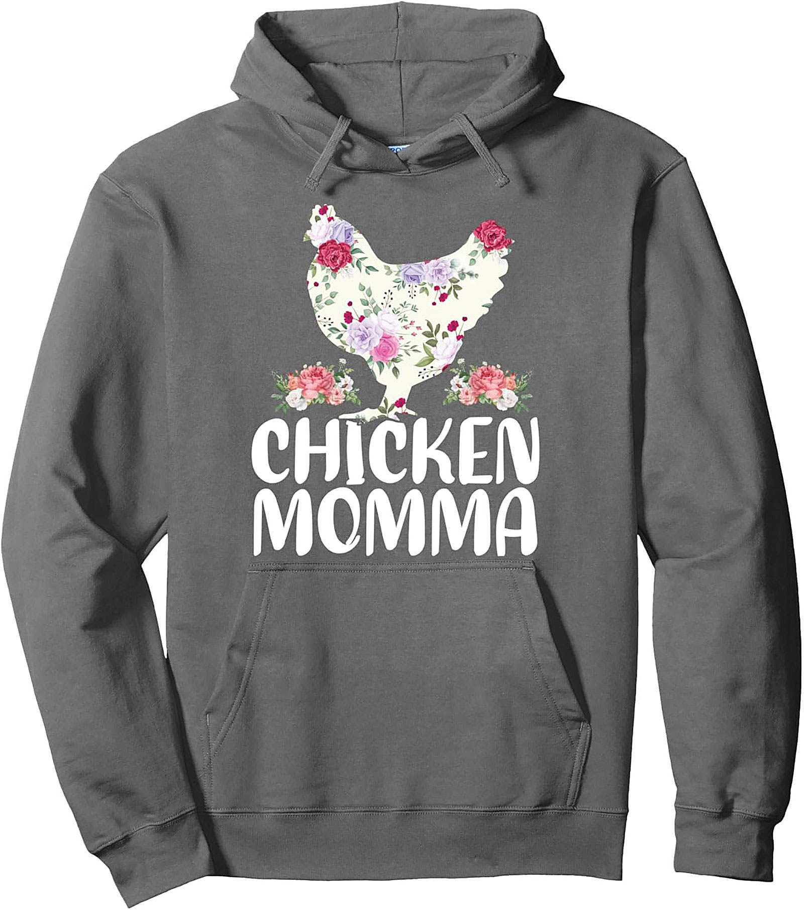 Chicken Momma Pullover Hoodie Floral Graphic Gift