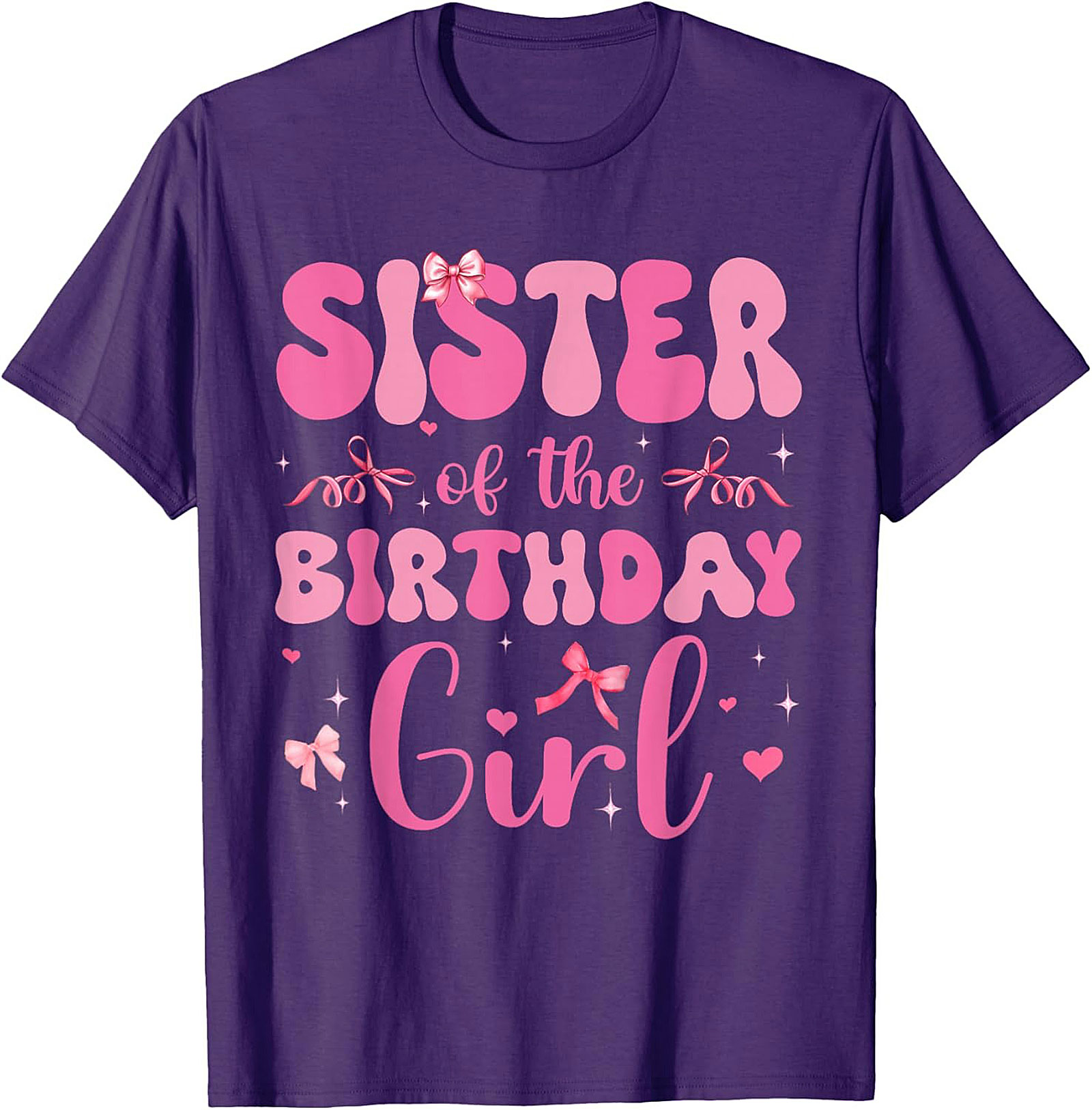 Sister of the Birthday Girl T-shirt | Retro Pink Graphic Tee