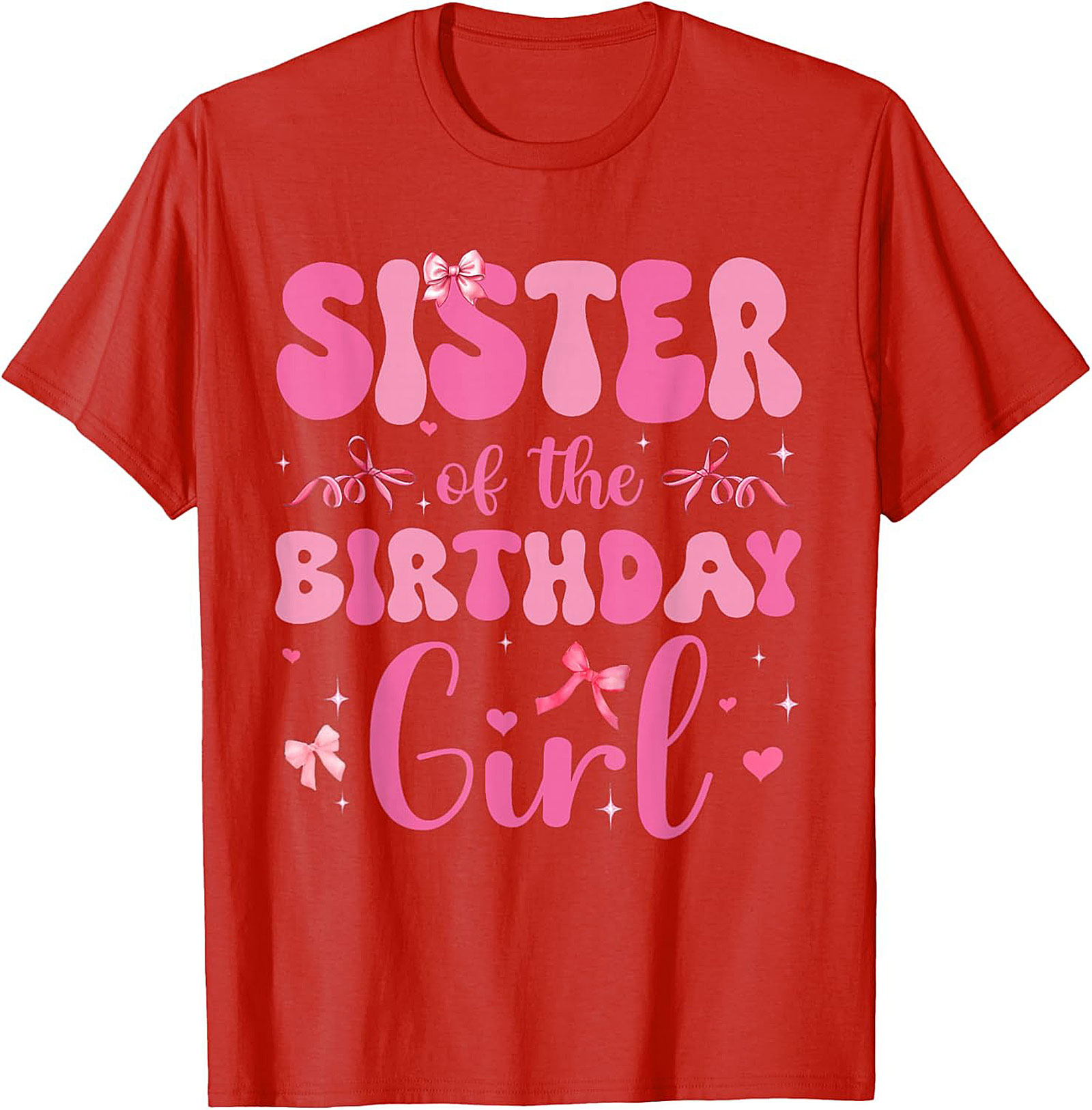 Sister of the Birthday Girl T-shirt | Retro Pink Graphic Tee