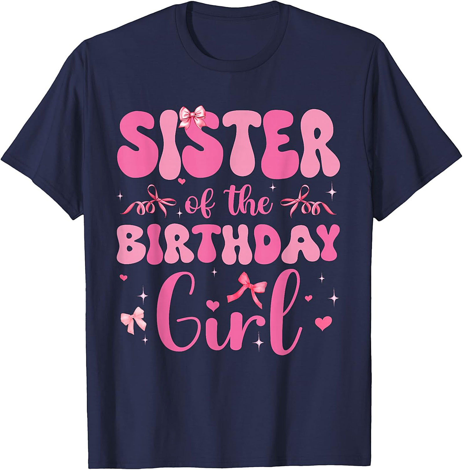 Sister of the Birthday Girl T-shirt | Retro Pink Graphic Tee
