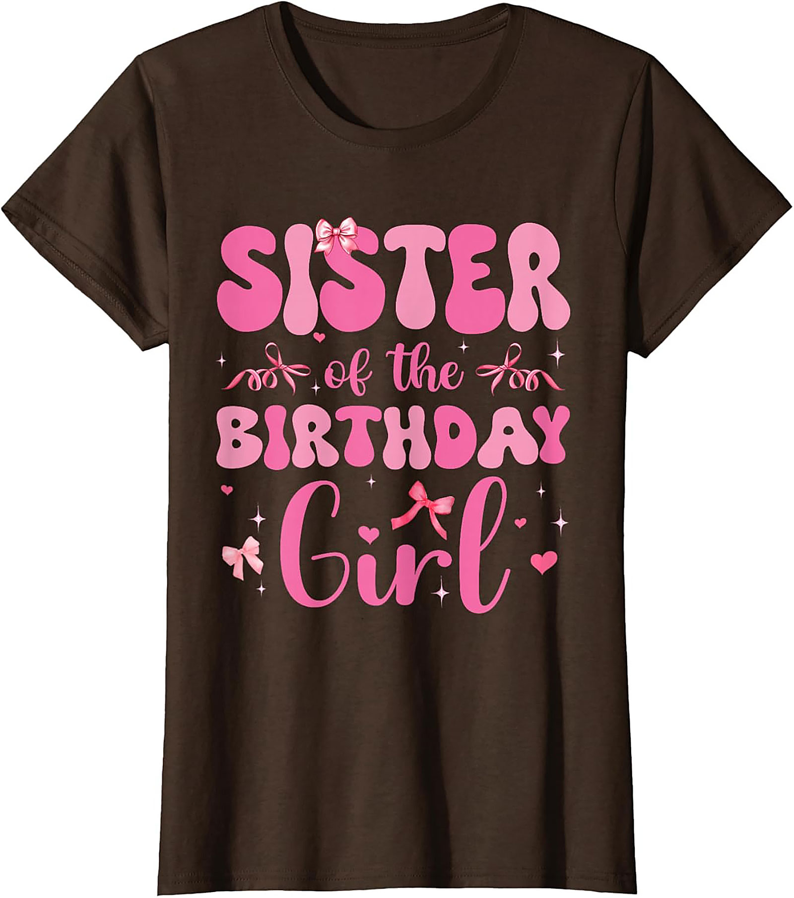 Sister of the Birthday Girl T-shirt | Retro Pink Graphic Tee