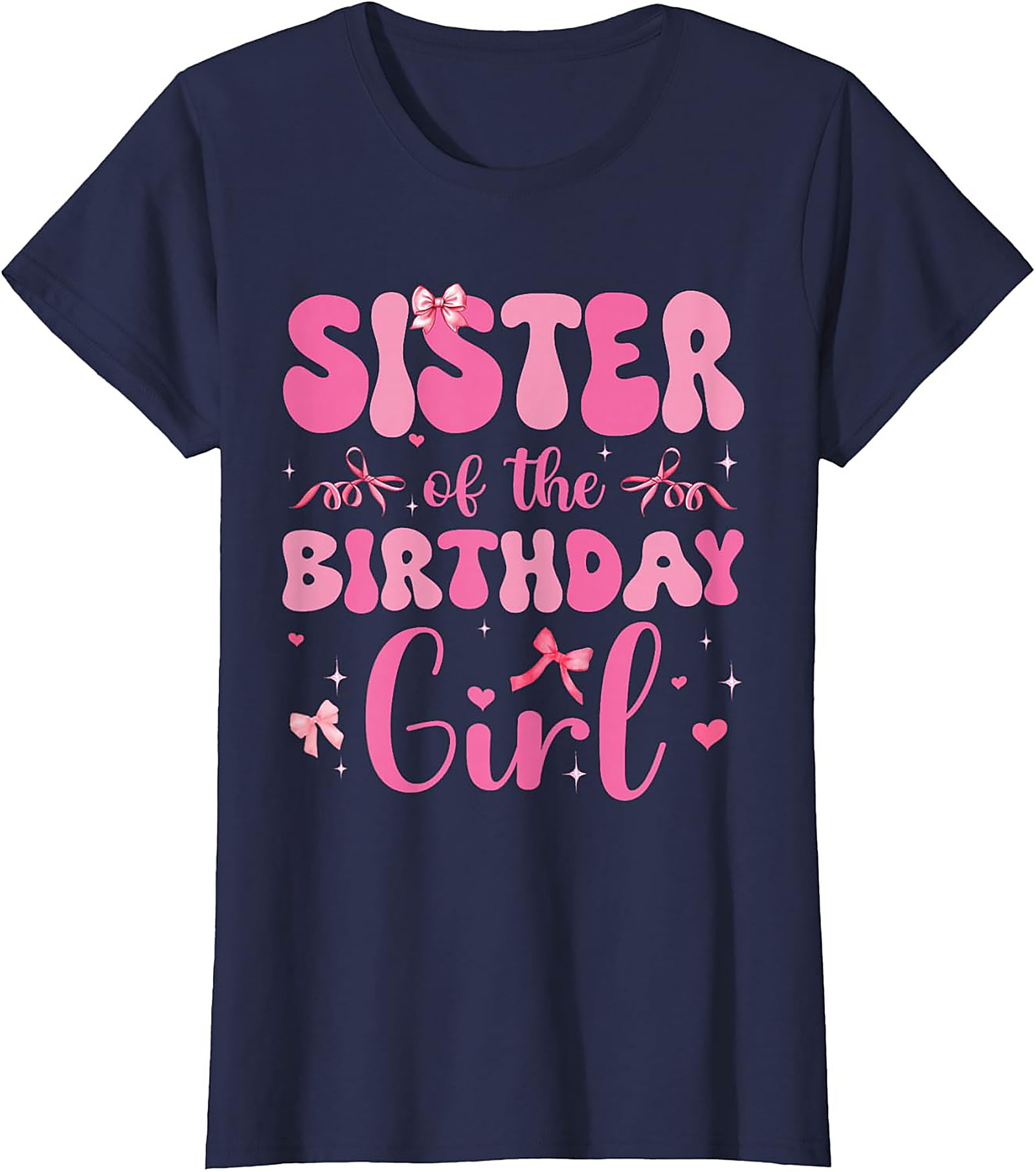Sister of the Birthday Girl T-shirt | Retro Pink Graphic Tee
