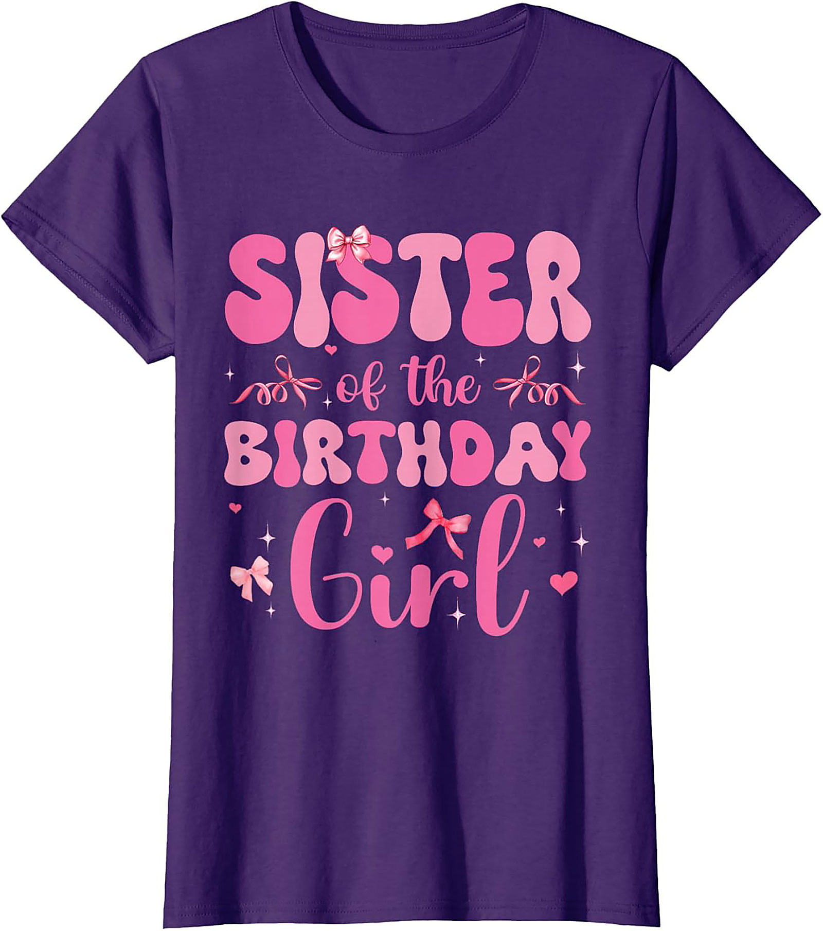 Sister of the Birthday Girl T-shirt | Retro Pink Graphic Tee