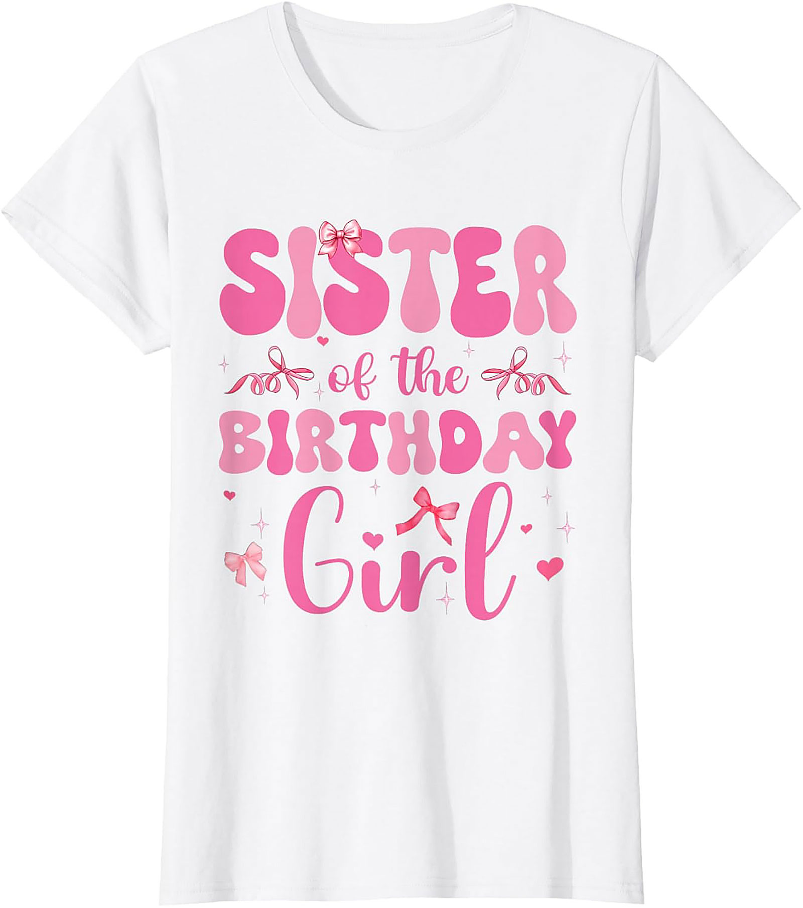 Sister of the Birthday Girl T-shirt | Retro Pink Graphic Tee