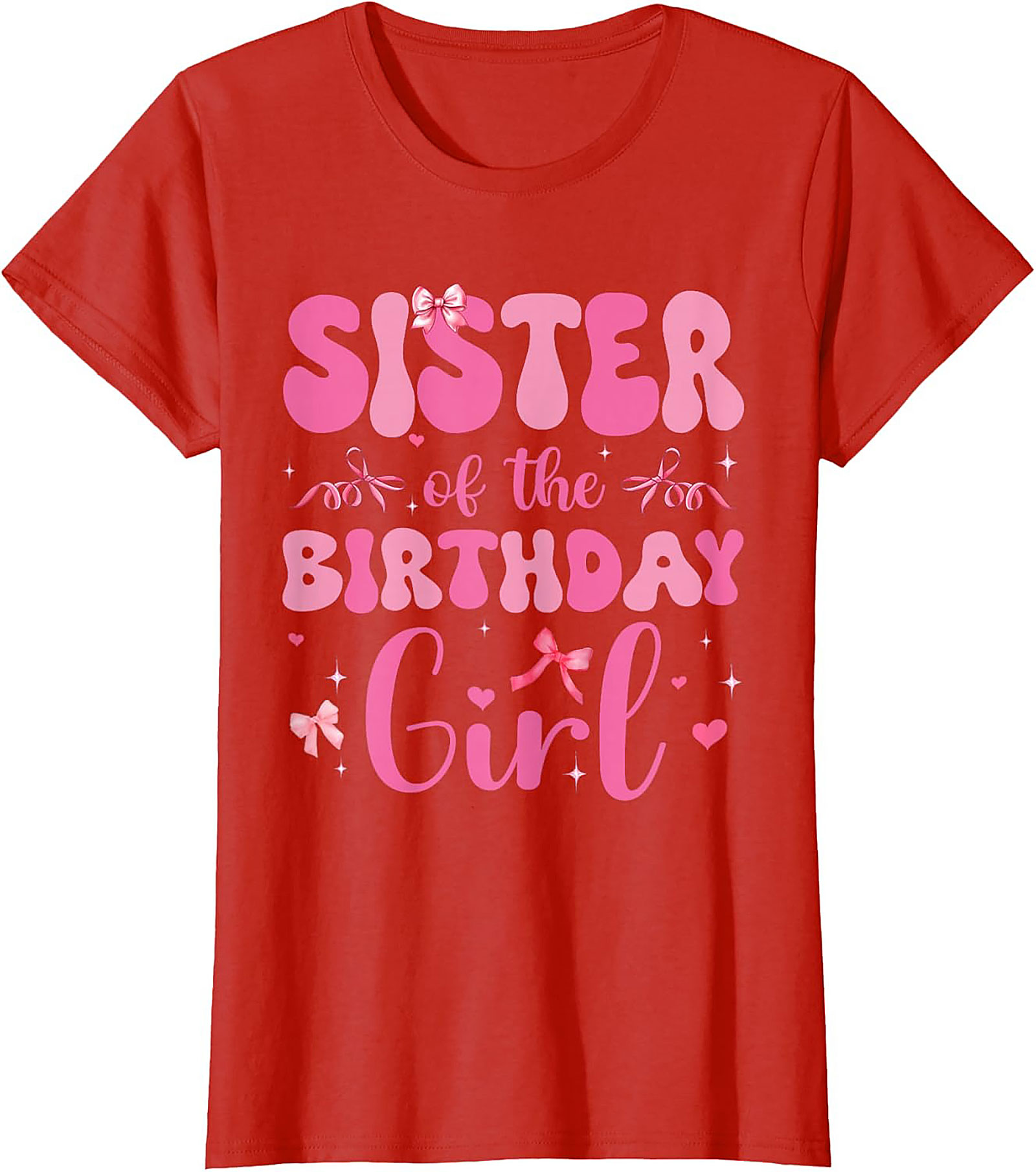 Sister of the Birthday Girl T-shirt | Retro Pink Graphic Tee