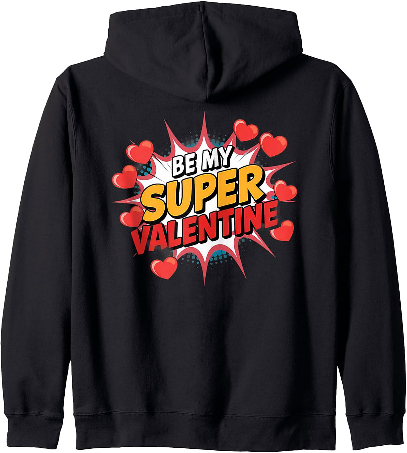 Superhero Valentine Pullover Hoodie Cozy Graphic Gift