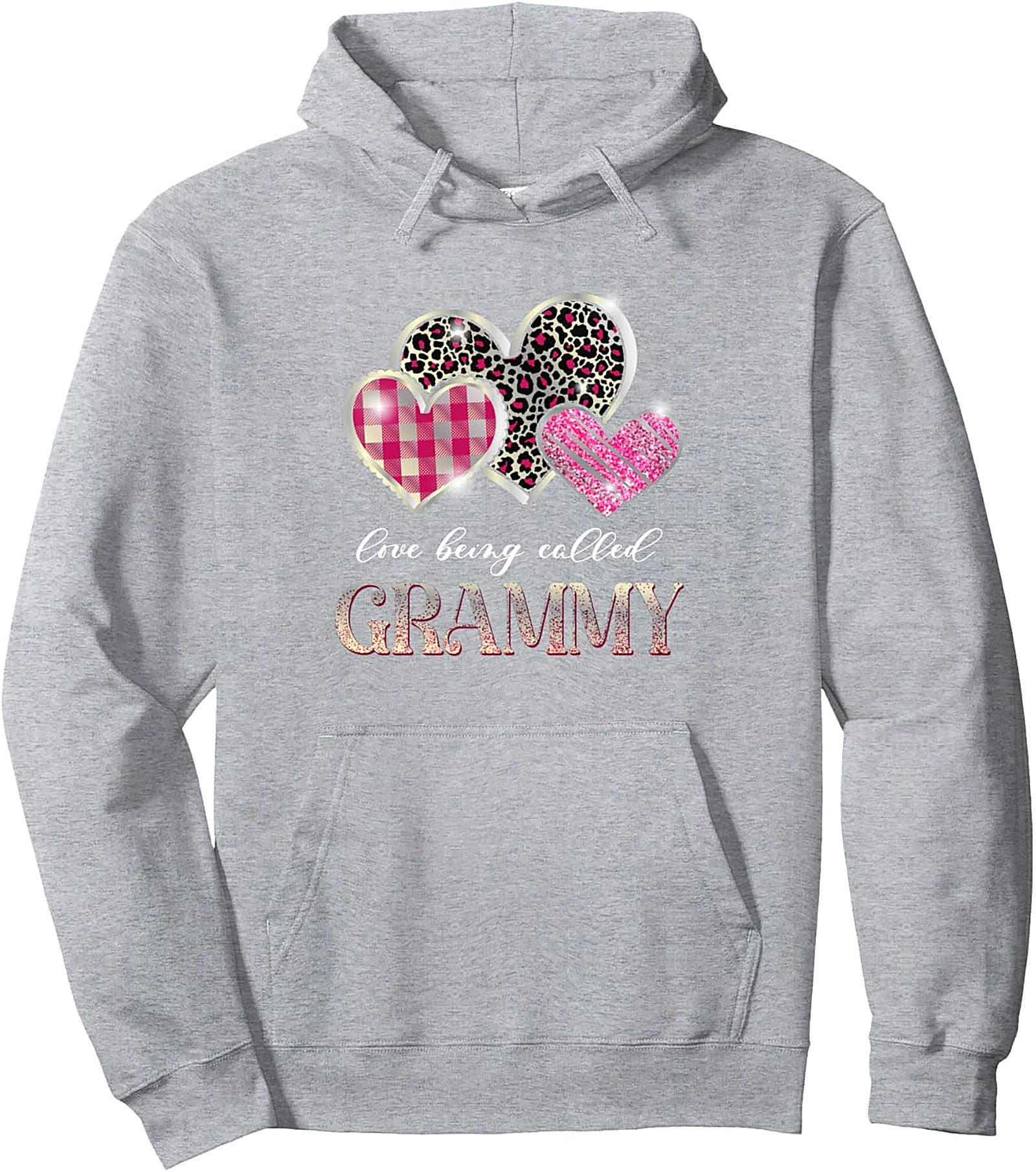 Grammy Pullover Hoodie Leopard Heart Graphic Gift