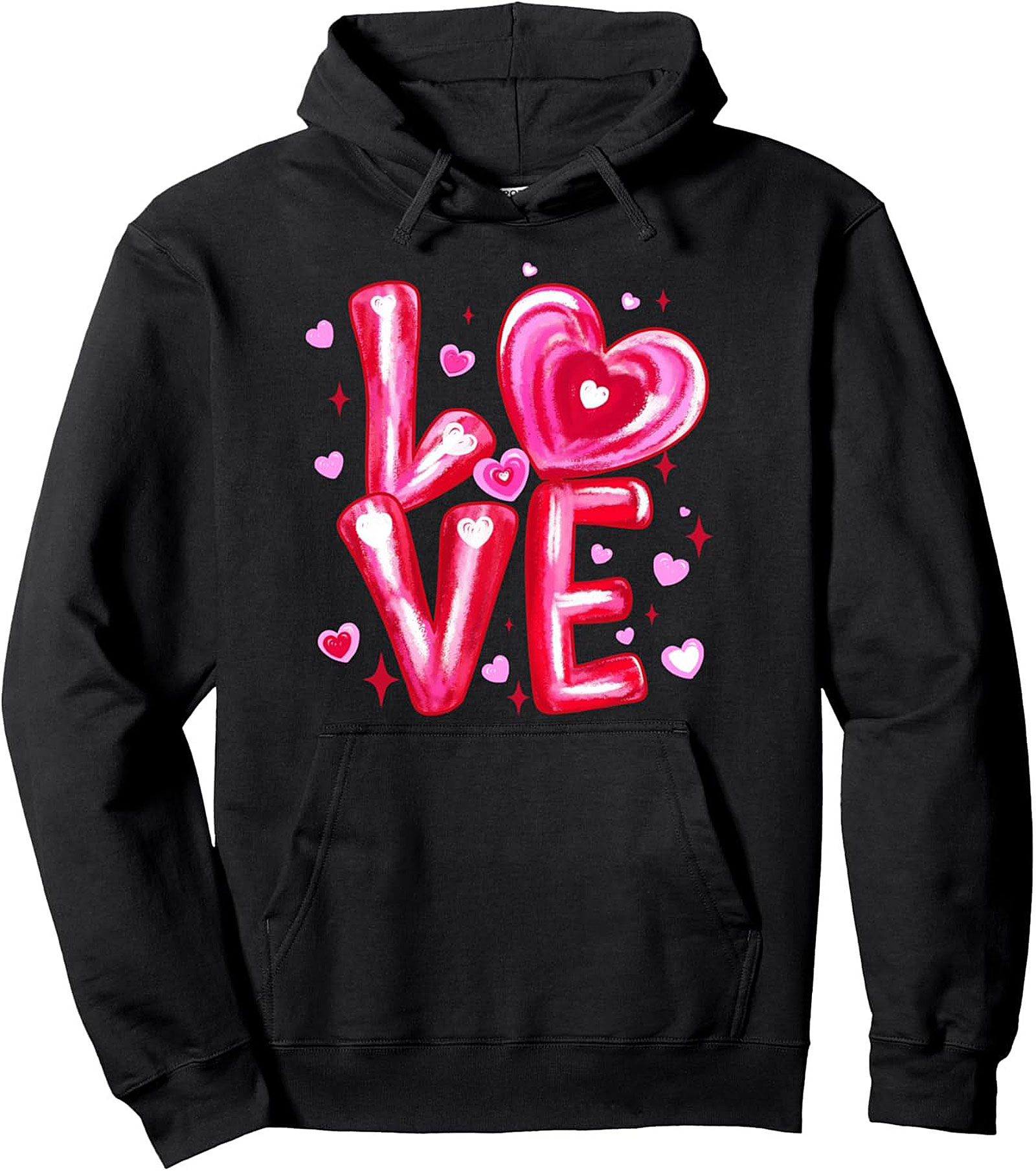 Valentine's Day Love Graphic Hoodie Cozy Unisex Pullover