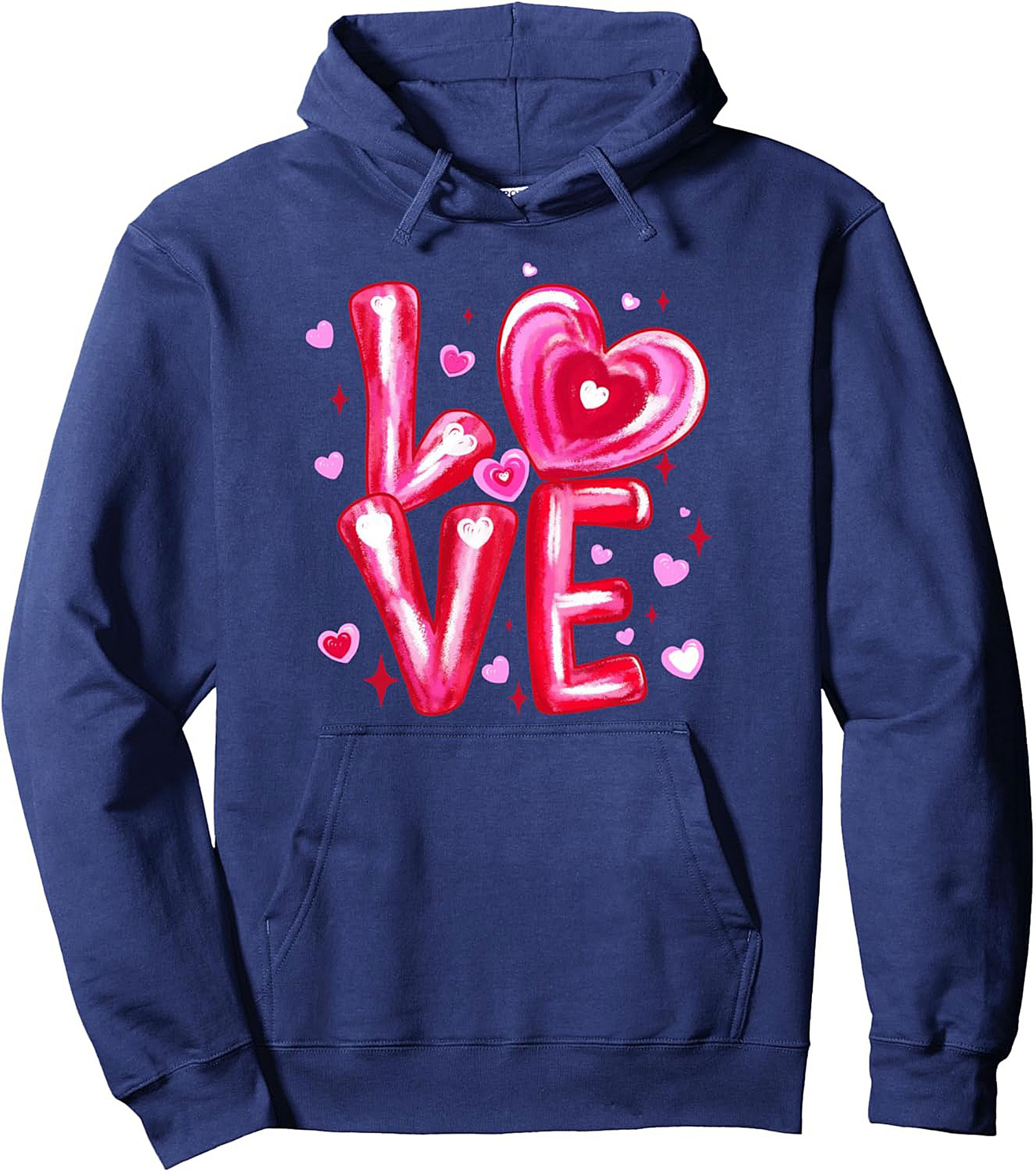 Valentine's Day Love Graphic Hoodie Cozy Unisex Pullover