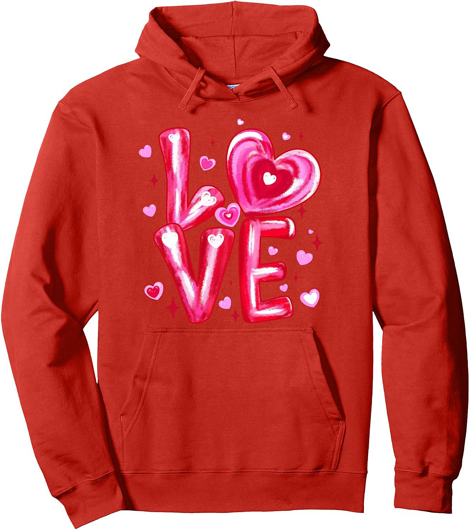 Valentine's Day Love Graphic Hoodie Cozy Unisex Pullover