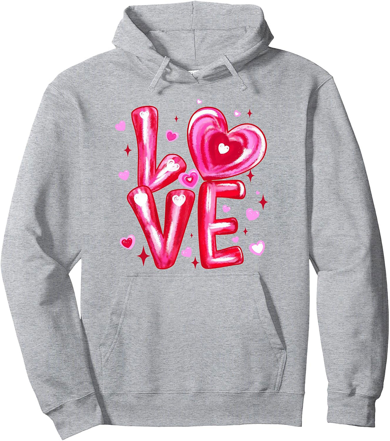 Valentine's Day Love Graphic Hoodie Cozy Unisex Pullover