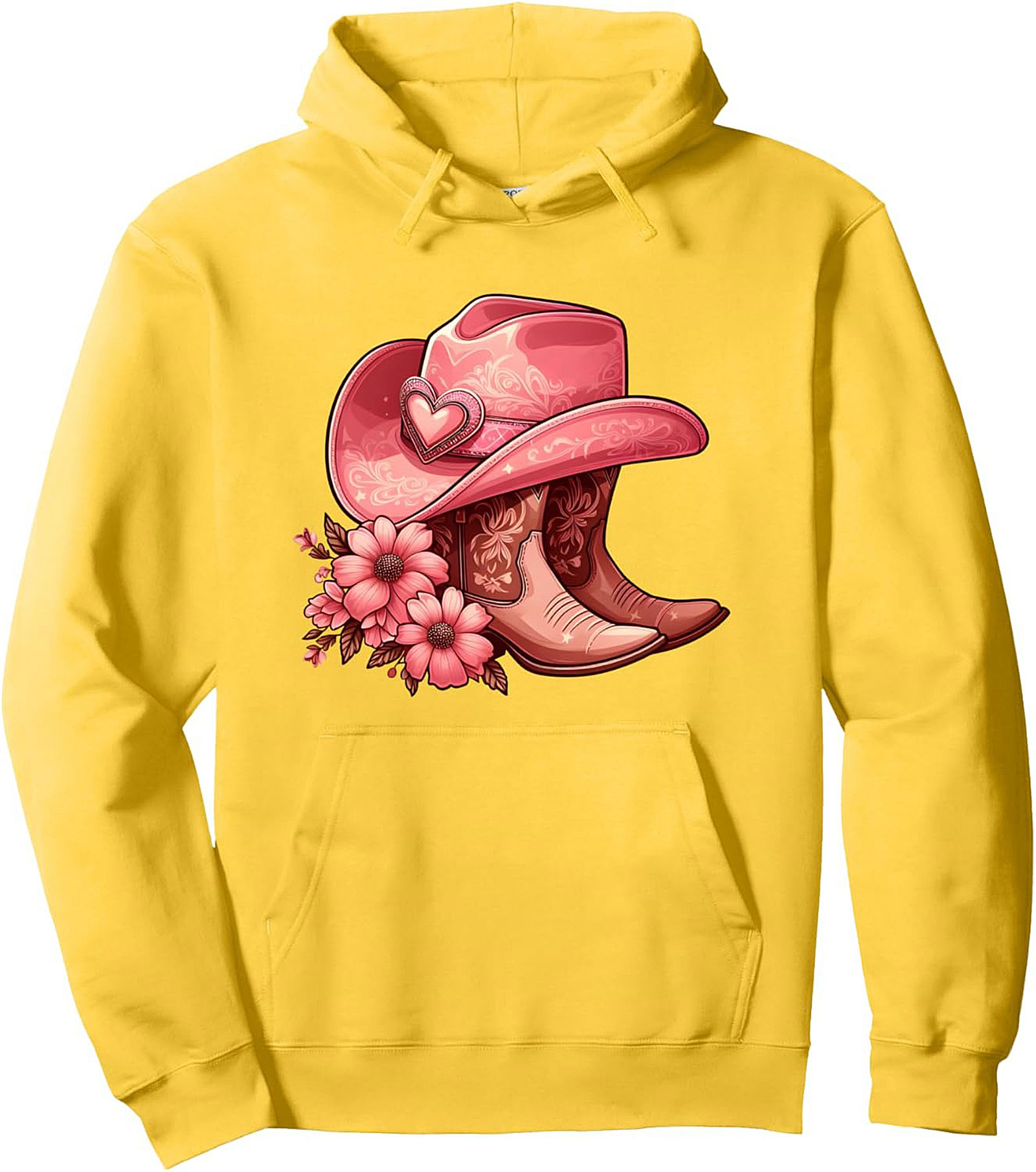 Pink Western Cowgirl Pullover Hoodie Cozy & Giftable