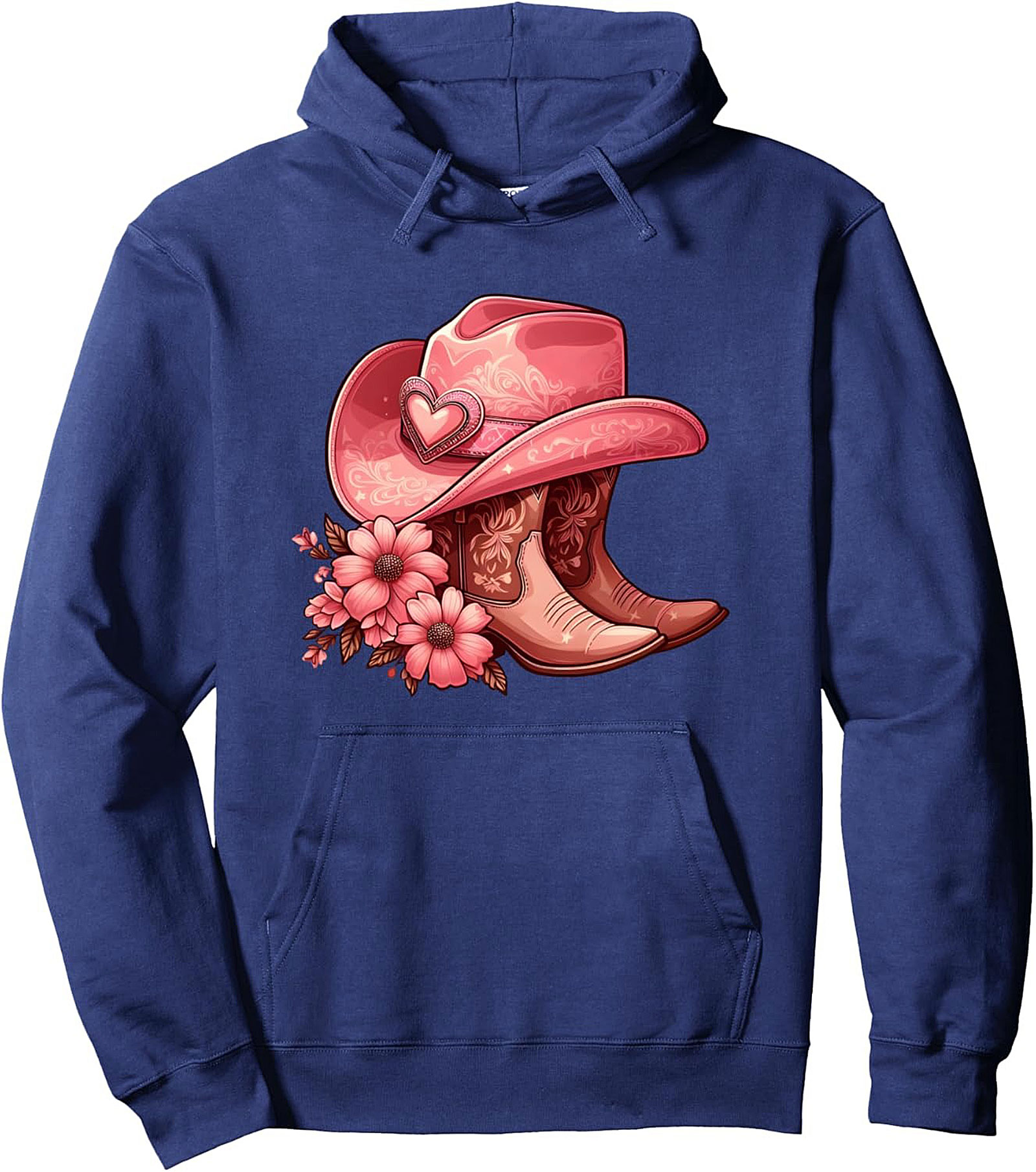 Pink Western Cowgirl Pullover Hoodie Cozy & Giftable