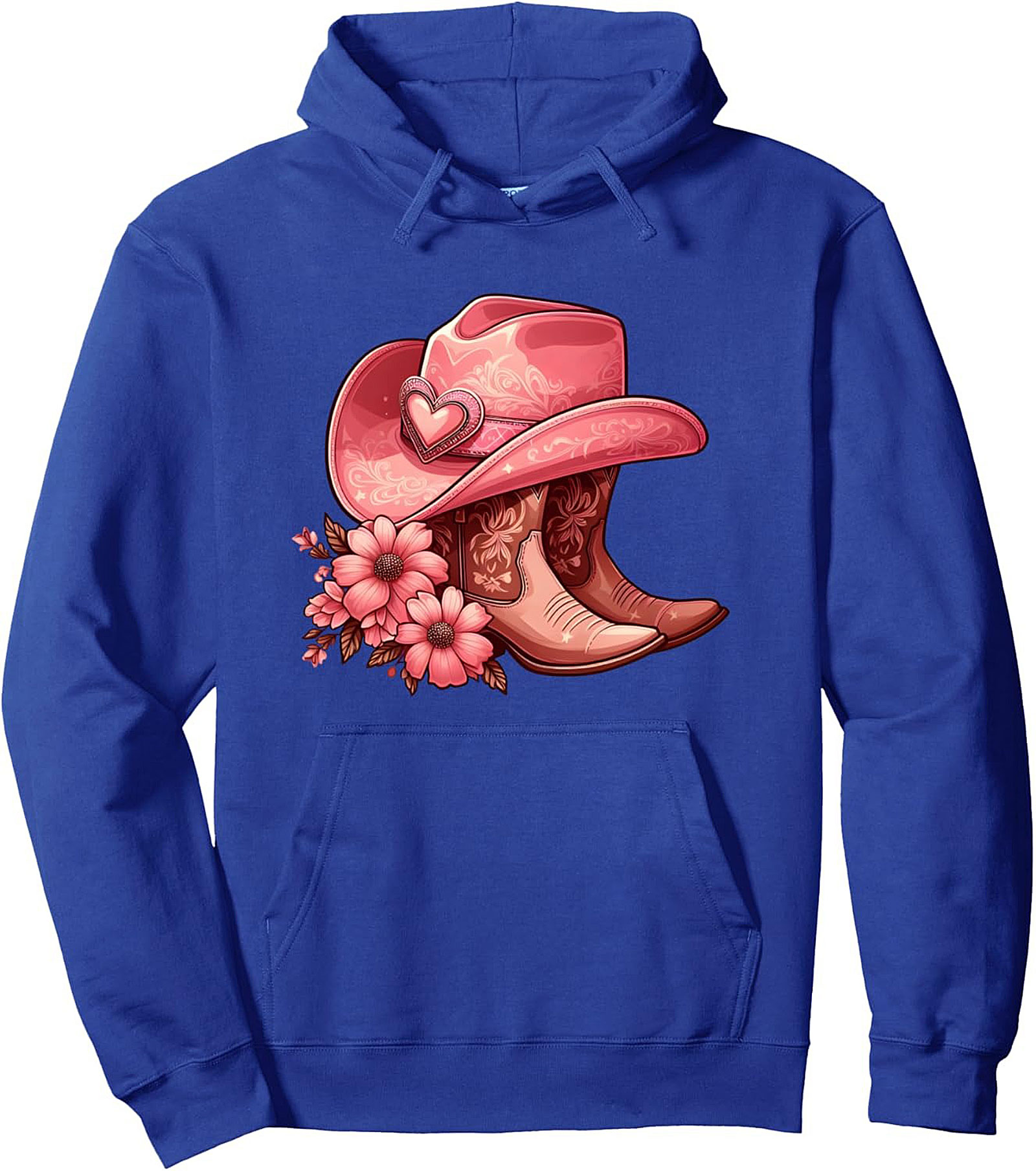 Pink Western Cowgirl Pullover Hoodie Cozy & Giftable