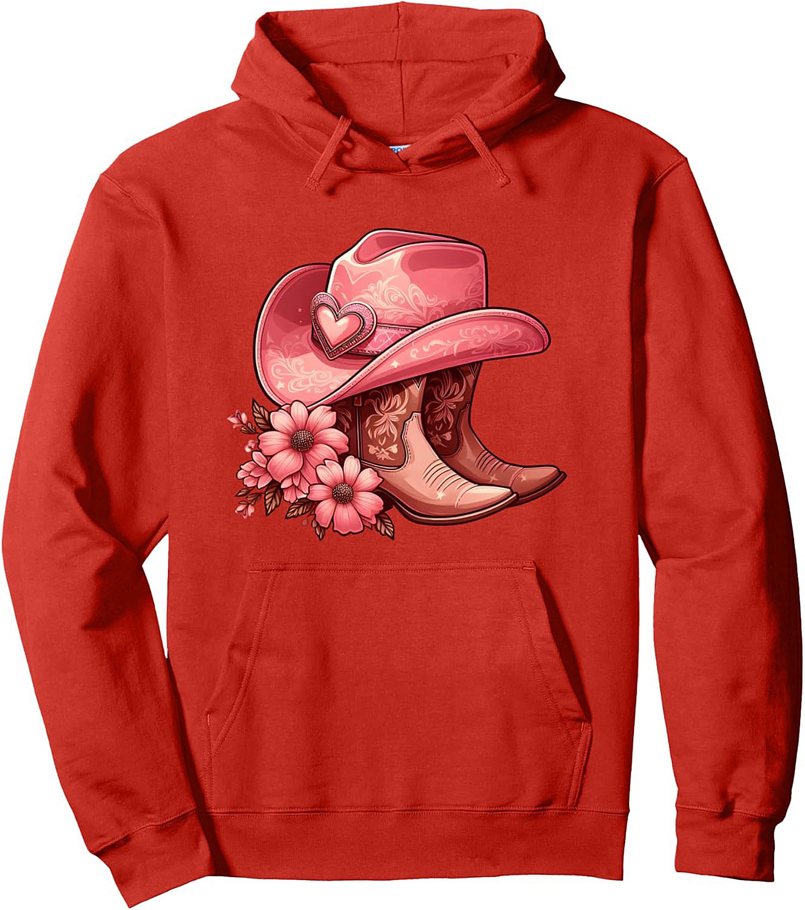 Pink Western Cowgirl Pullover Hoodie Cozy & Giftable