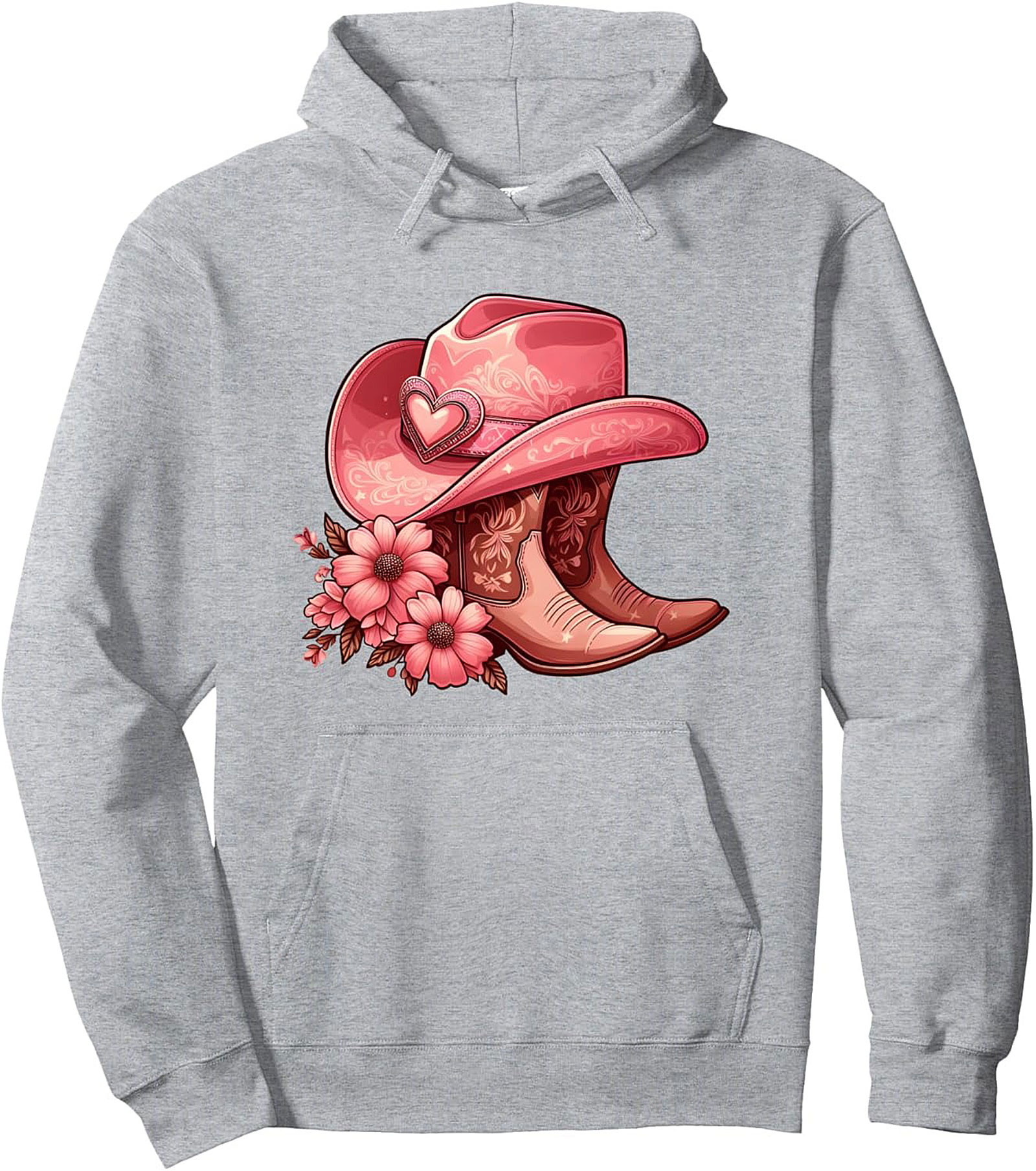 Pink Western Cowgirl Pullover Hoodie Cozy & Giftable