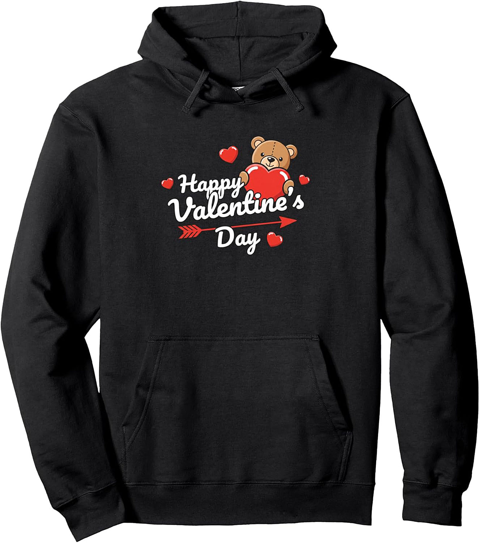 Cute Valentine's Day Teddy Bear Pullover Hoodie Gift
