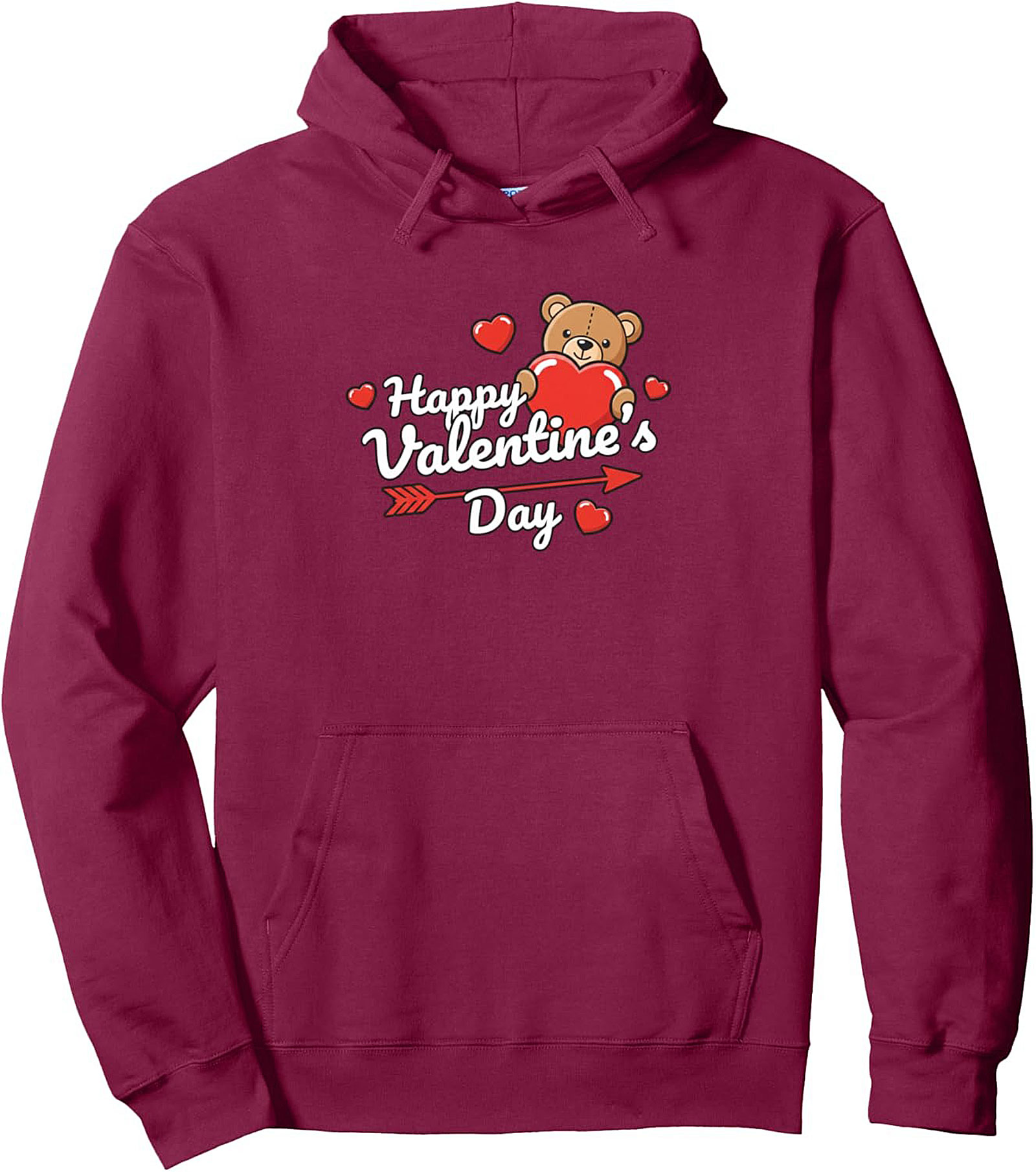 Cute Valentine's Day Teddy Bear Pullover Hoodie Gift