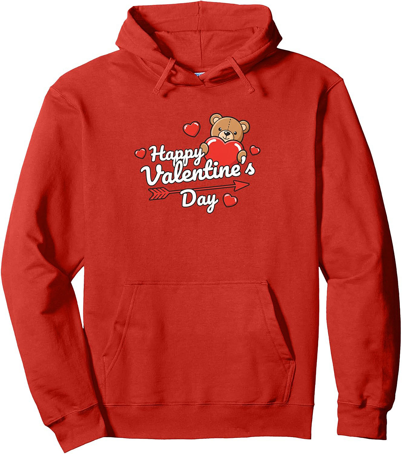 Cute Valentine's Day Teddy Bear Pullover Hoodie Gift