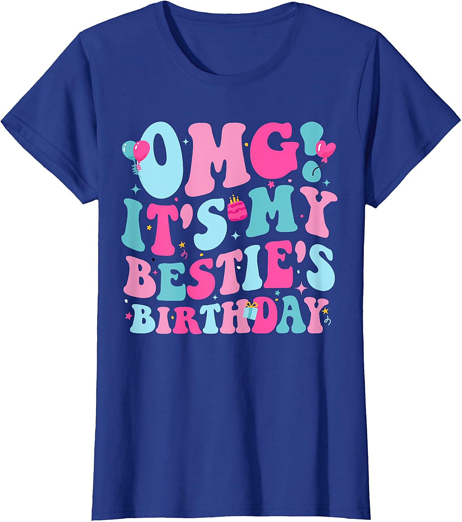 OMG Bestie's Birthday Groovy Graphic Tee | Funny Shirt