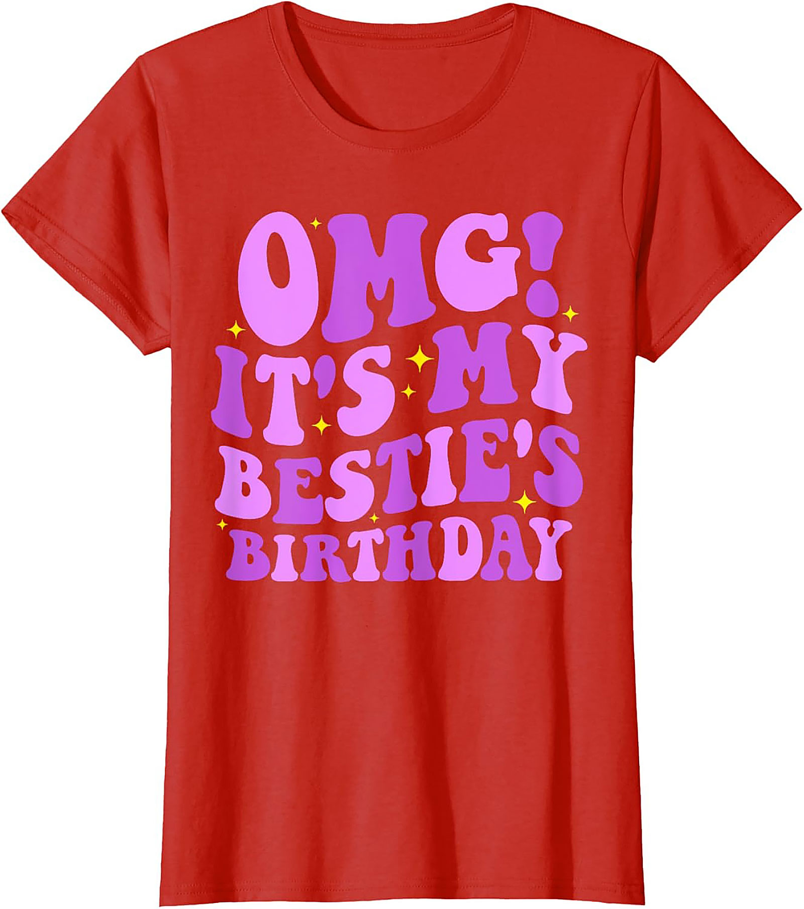 OMG Bestie Birthday T-shirt | Funny Retro Graphic Tee Gift